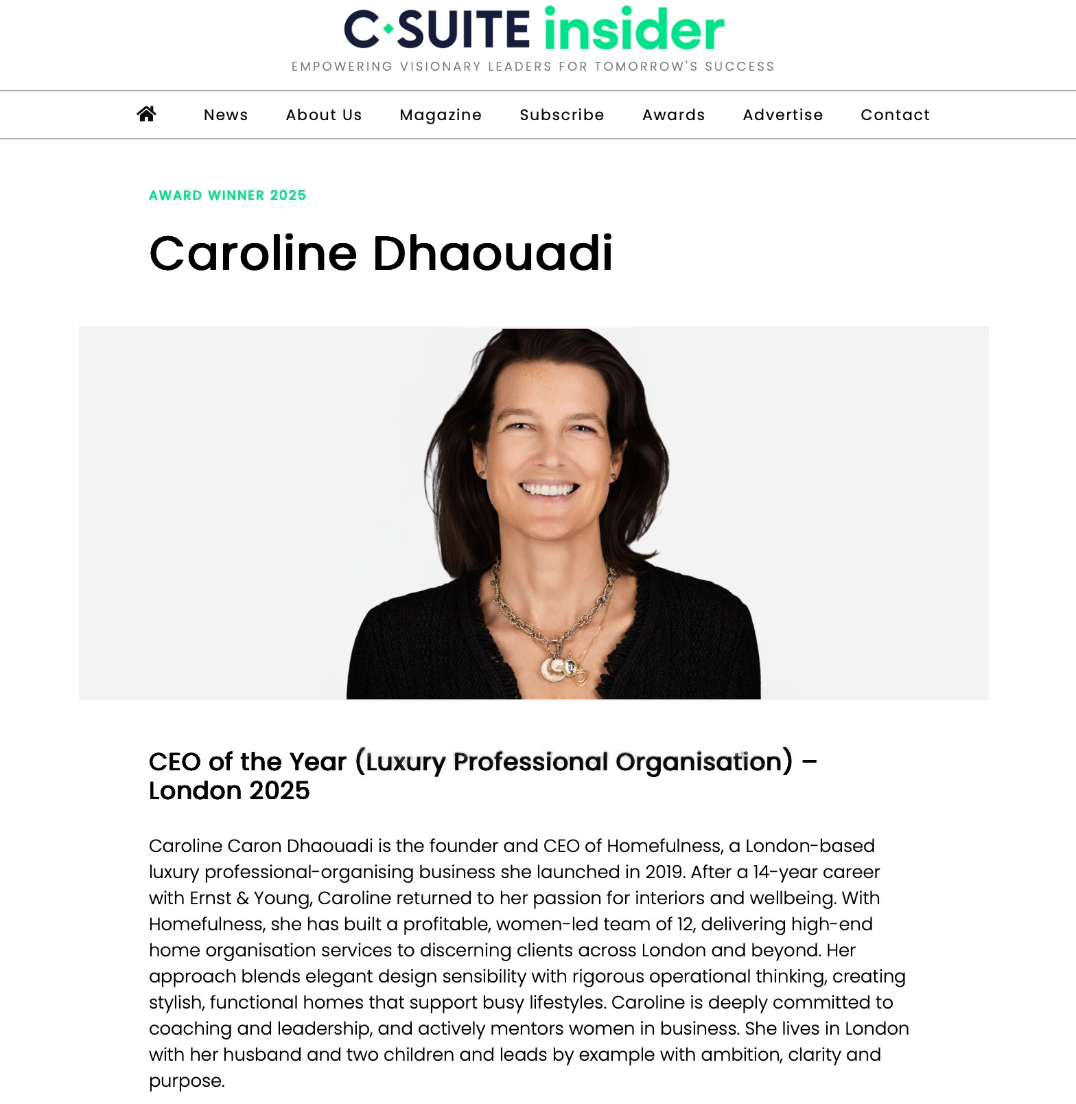 Our Founder has been named "CEO of the Year" by C-Suite Insider