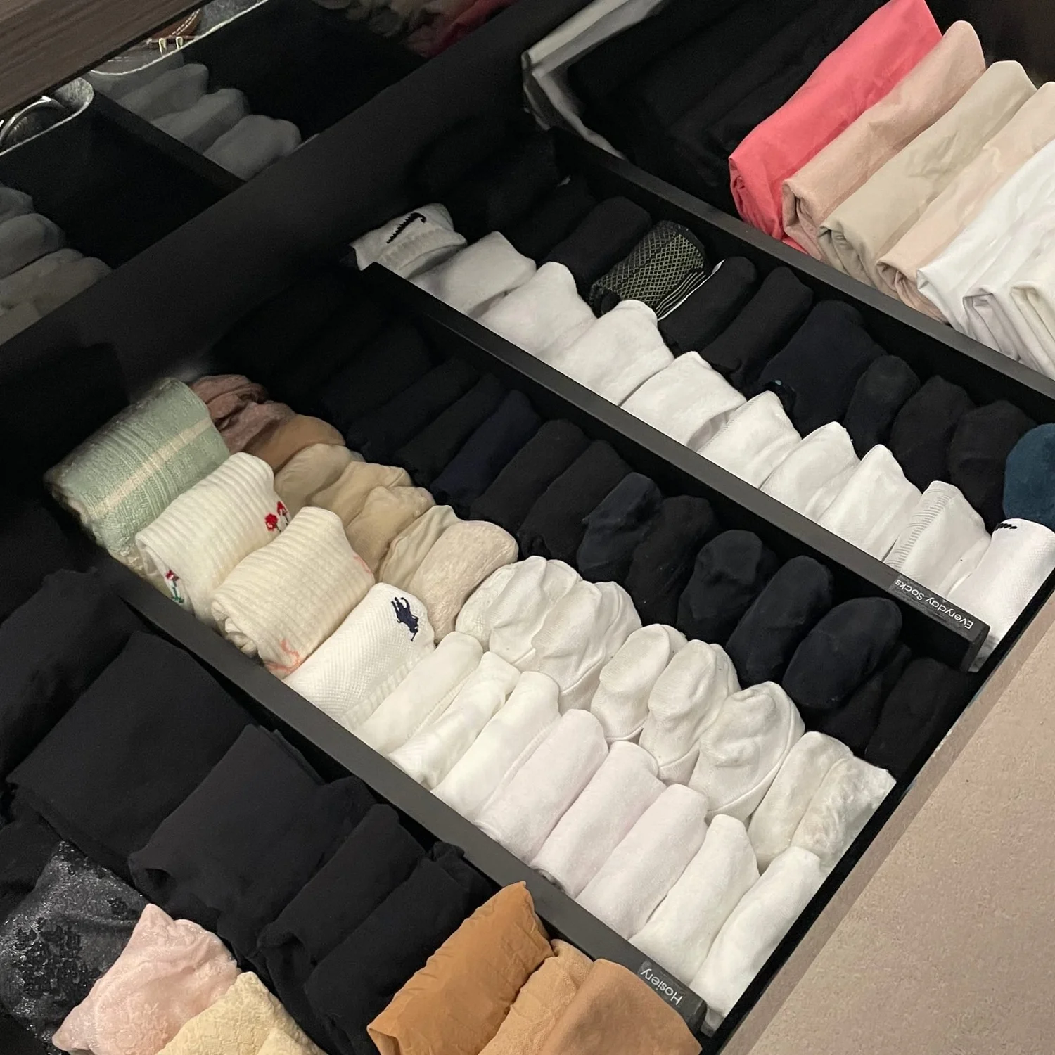 After: Wardrobe Drawer Organisation by Homefulness