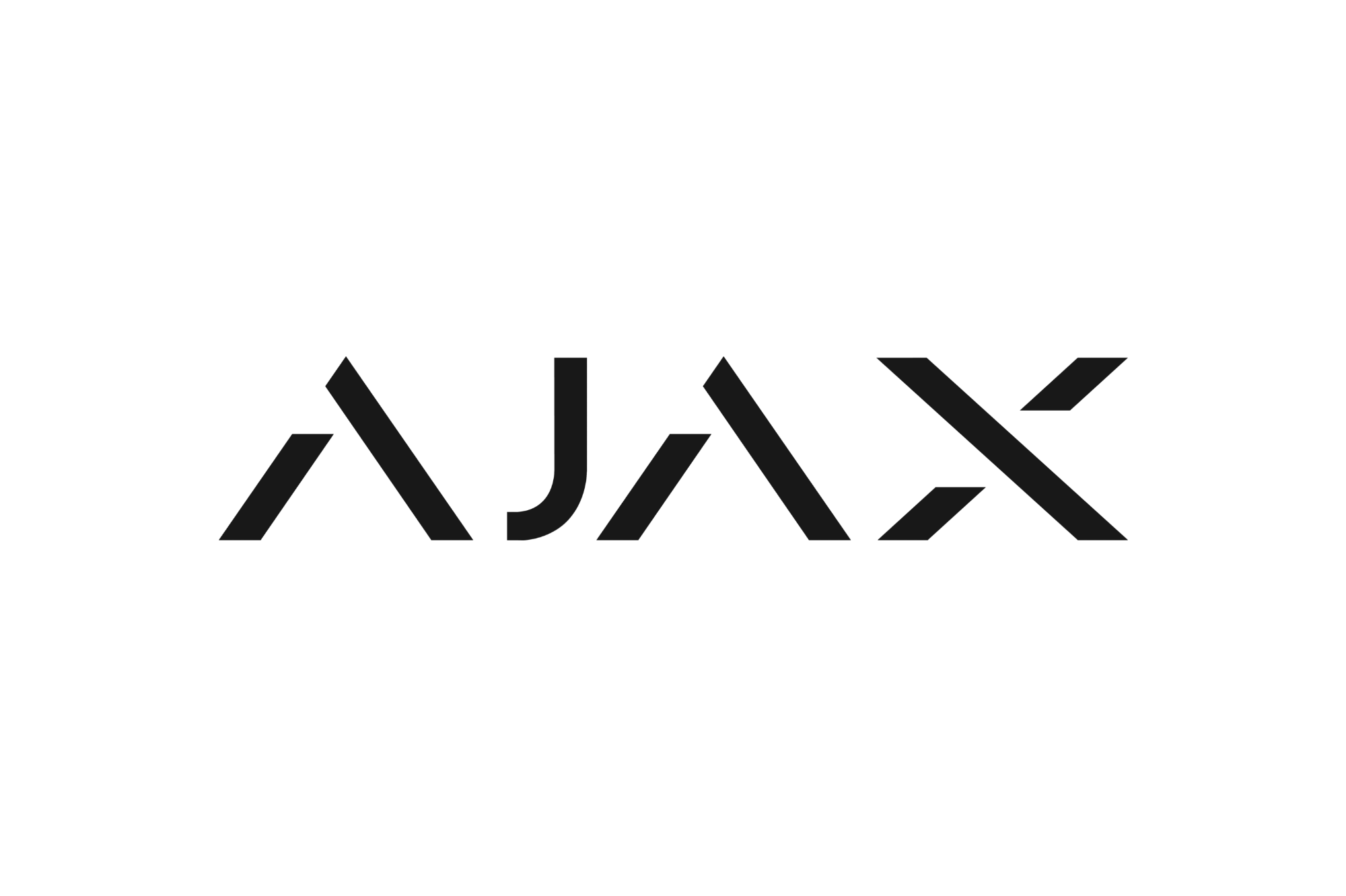 Black background with the word Ajax in bold, stylized font with the Ajax logo