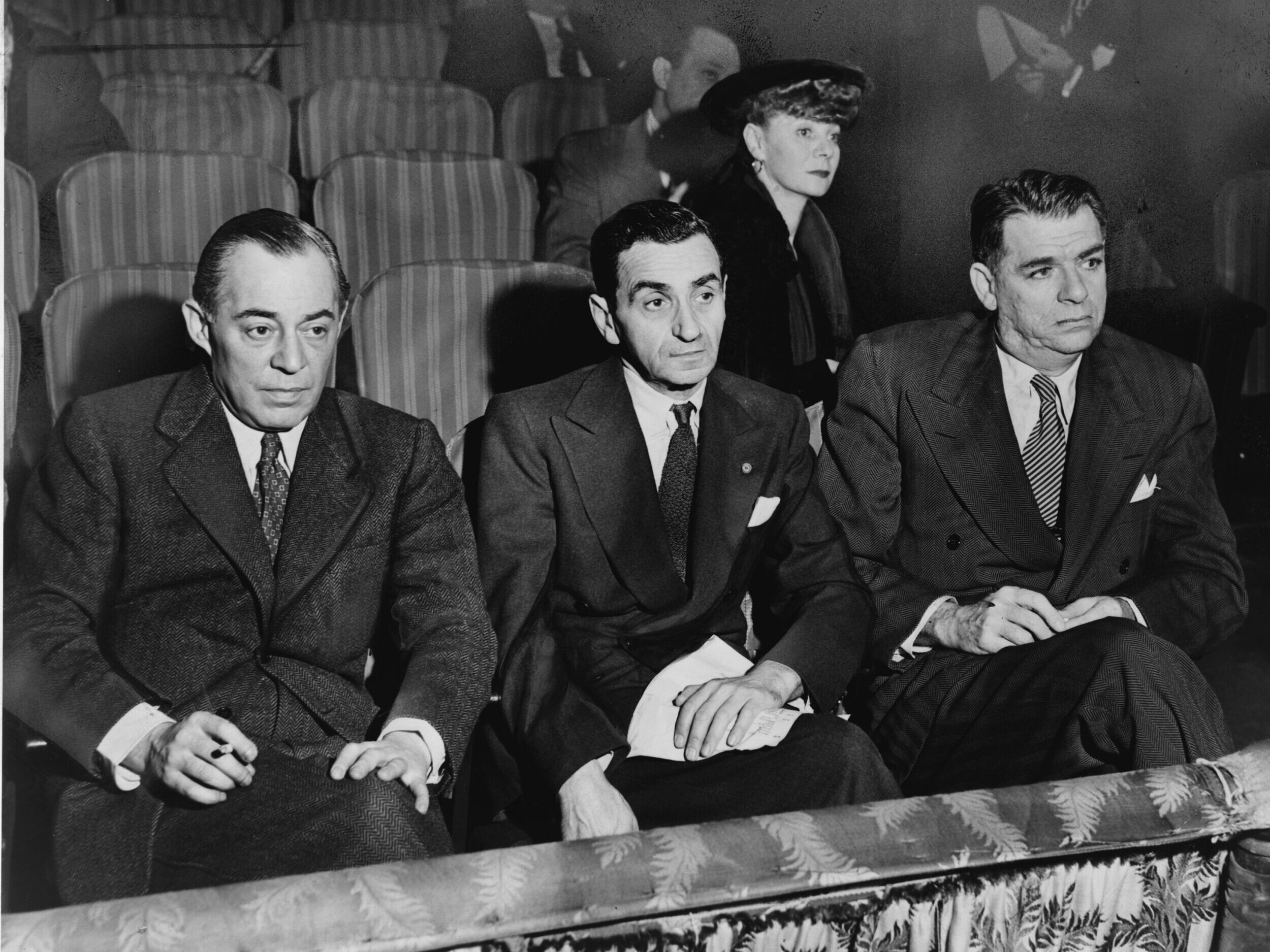 Richard Rodgers, Irving Berlin and Oscar Hammerstein II during rehearsals, 1946