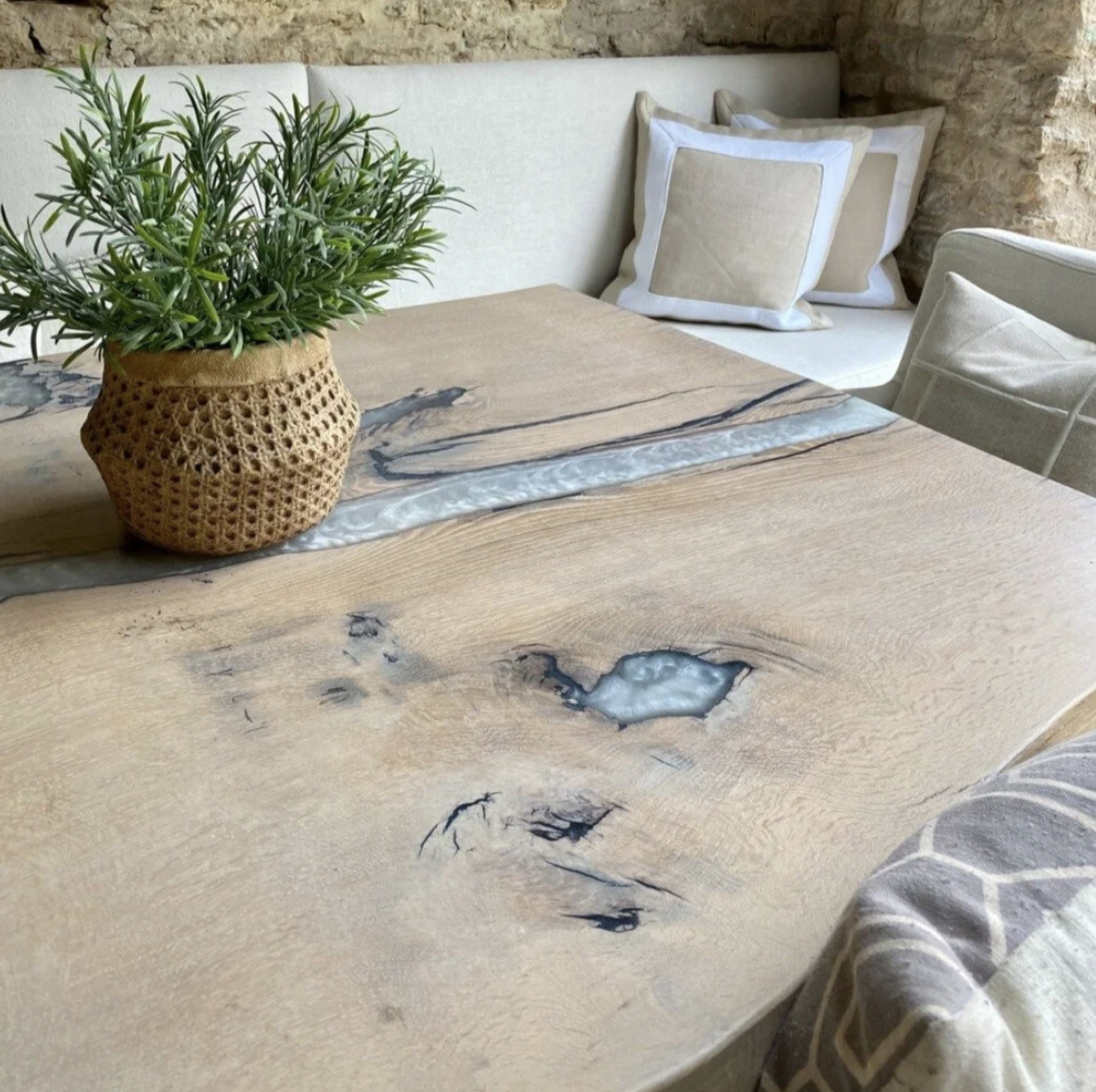 River Resin Dining Table