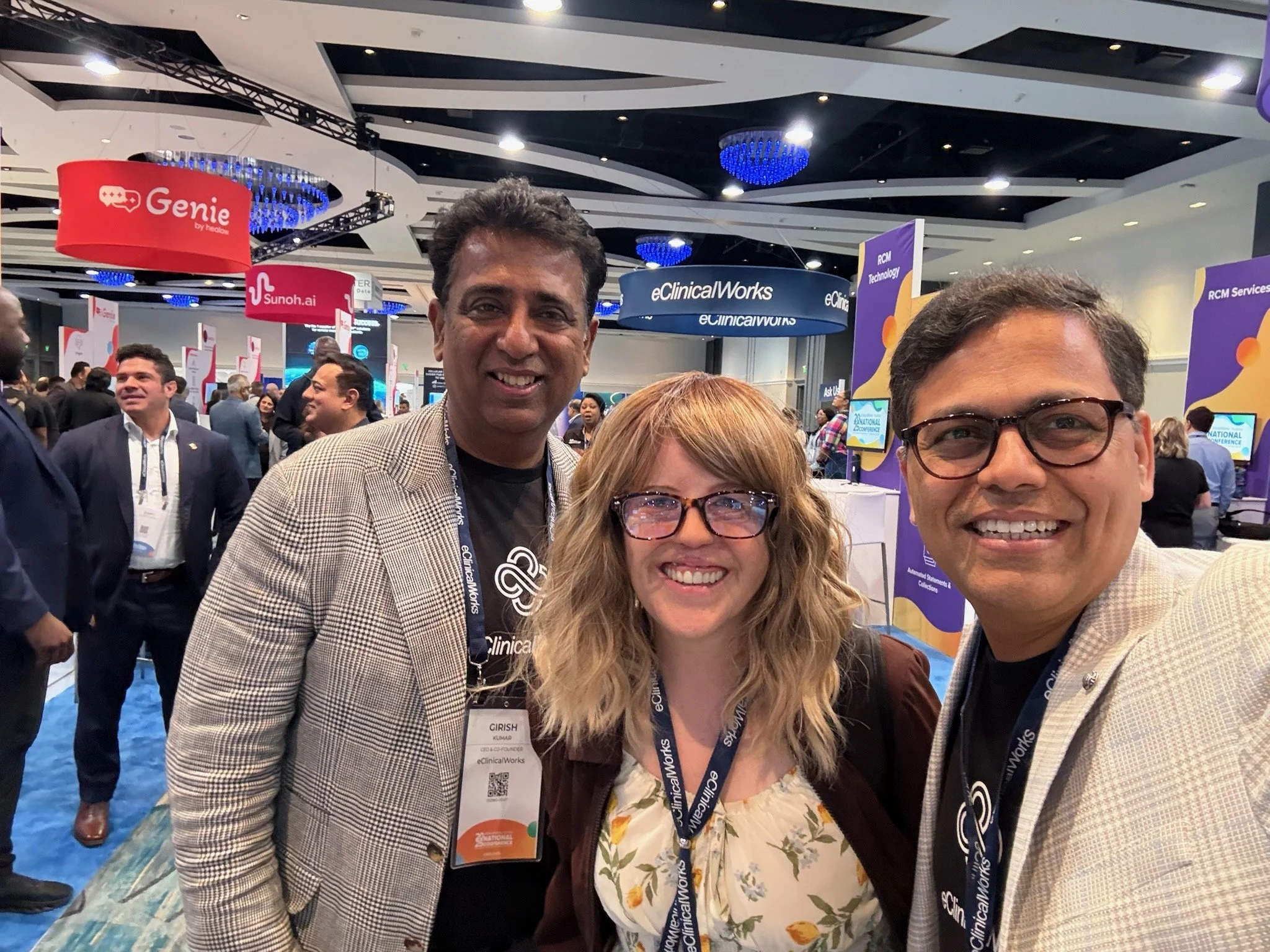 With eClinicalWorks CEO Girish Navani and VP Sameer Bhat at the eCW National Conference 2025