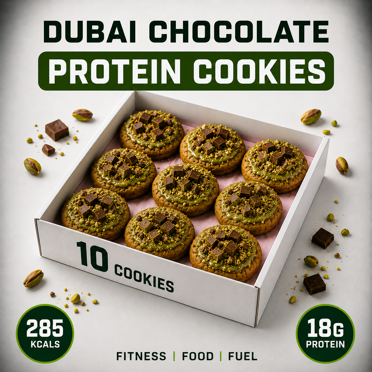 Dubai Protein Cookies (box of 10)
