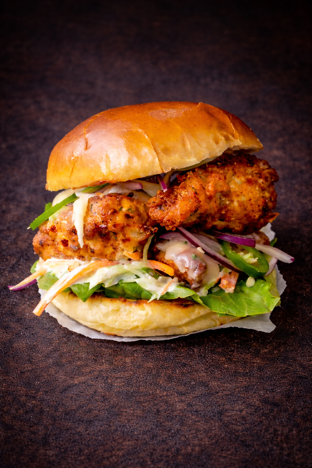 Chicken Burger - Protein 36g - Carbs 53g - Fat 16g - 449 Kcals