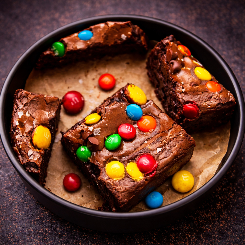 Crispy M&M Chocolate Brownie