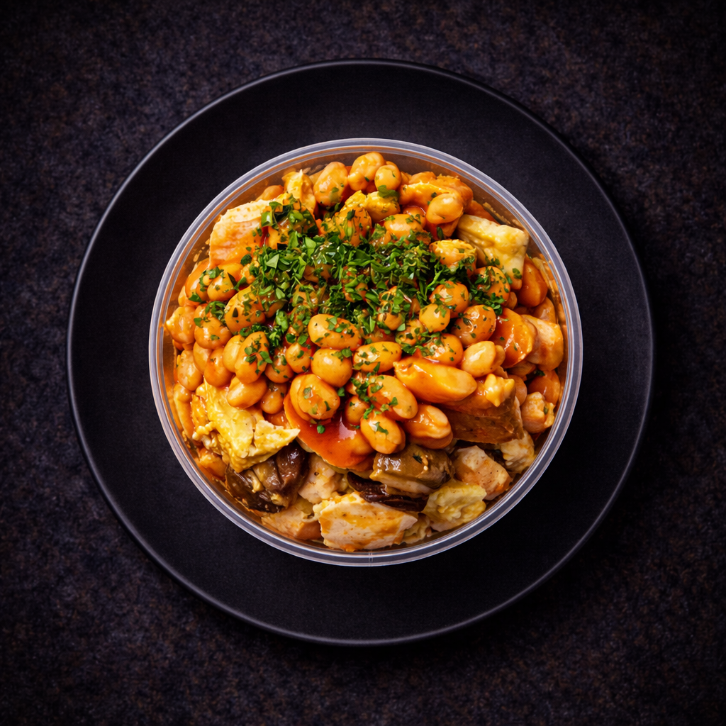 Breakfast Pot - Sausage, Bacon, Egg Fritatta & Beans