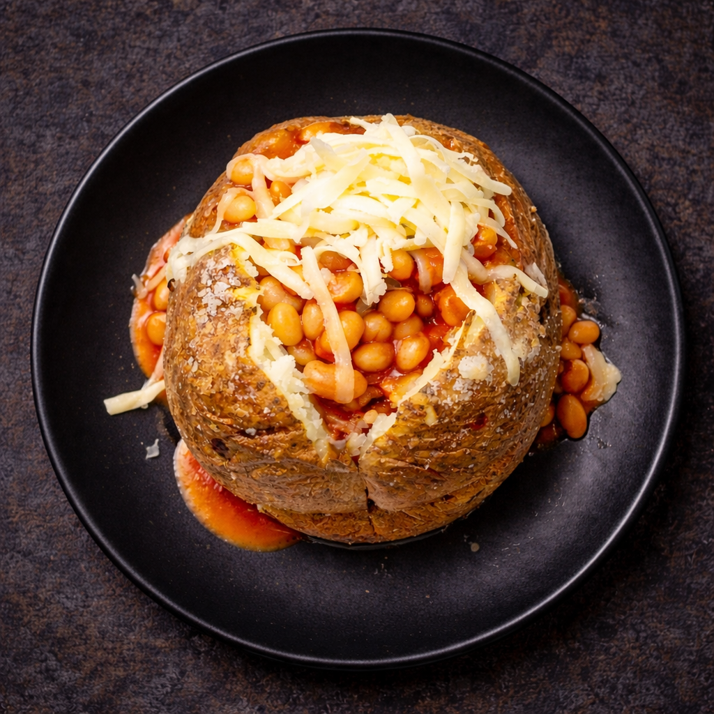 Loaded Jacket Spud Lean BBQ Beans & Protein Cheese