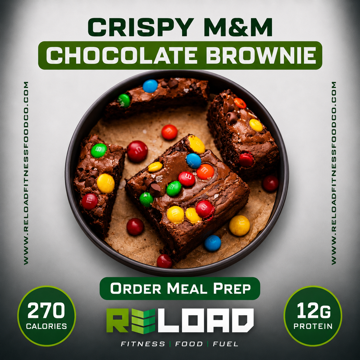 Crispy M&M Chocolate Brownie