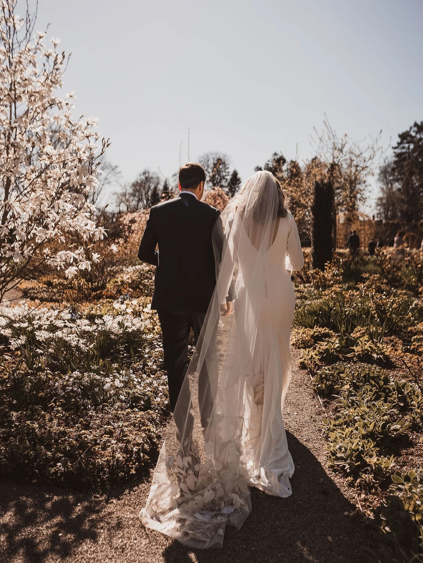 Amy &amp; Alexander 🖤

Florist: @wildfloralcouture 
Venue @middletonlodge 
Hair @luanhairstylistbridal 
Dress shop: @heart_aflutter 
Dress designer: @aeslingbride 
Veil shop/designer: @houseofsavin 
Shoes: @manoloblahnik 
Suit @mccannbespokelondon 
