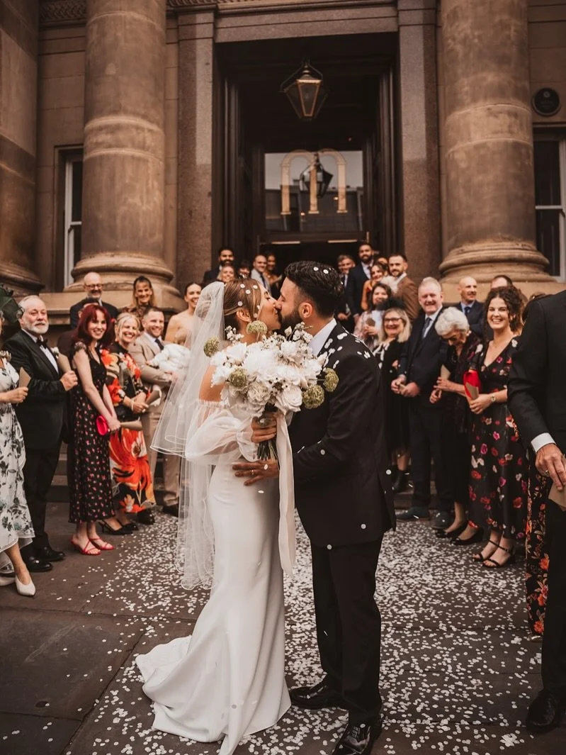 Confetti 🤍 always some of my favourite photos from the day. 

Videographer - @baseaurafilms 
Hairdresser: @hairbybethansteers 
Make-up: @emmaseatreemakeup/ @oramakeup 
Band &amp; DJ: @rocknsoulers 
Cake: Johanna Moloney @caketasticm24 
wedding dress