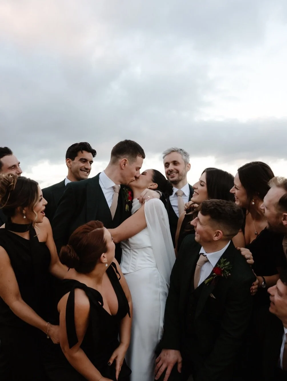 Fun group shots FTW 🙌🏻 ✨

Wedding Dress: @emilybridalwear 
MUA: @hannahattermua 
Hair- @molliecosierhair 
Flowers:- @bettysflowerclub 
Room Dresser  @taraknott_ 
Table Plan and Welcome sign- @designby.abbie 
Singer: @jamestaplinmusic 
Band: @southw