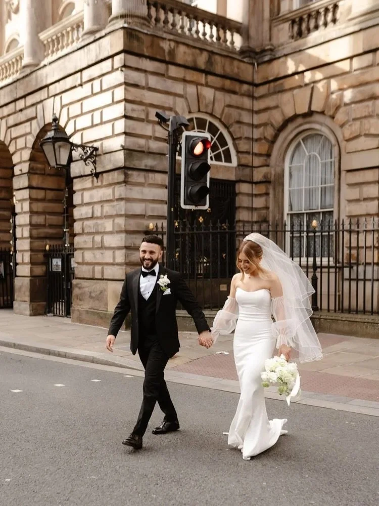 Celia + Jake in Liverpool &hearts;️

Videographer - @baseaurafilms 
Hairdresser: @hairbybethansteers 
Make-up: @emmaseatreemakeup / @oramakeup 
Band &amp; DJ: @rocknsoulers 
Cake: Johanna Moloney @caketasticm24 
wedding dress supplier: @dottybridal 
