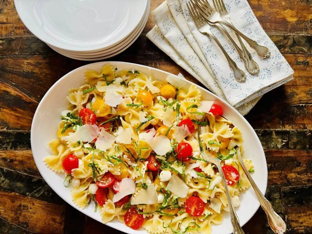 Caprese Pasta Salad Using High-Protein Pasta