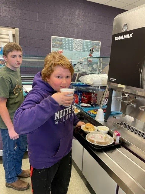 milk dispenser system for school meals