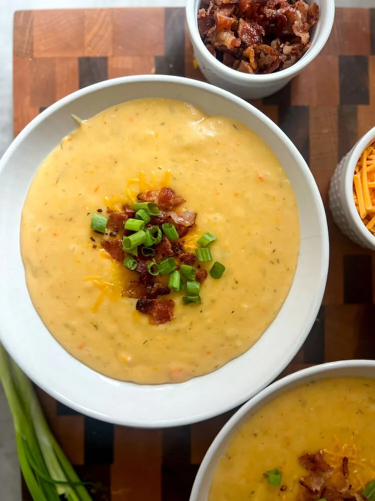 Low-Lactose Dairy Loaded Potato Soup for Cold Days