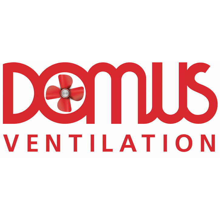 Logo of Domus Ventilation, providers of high-quality MVHR systems.