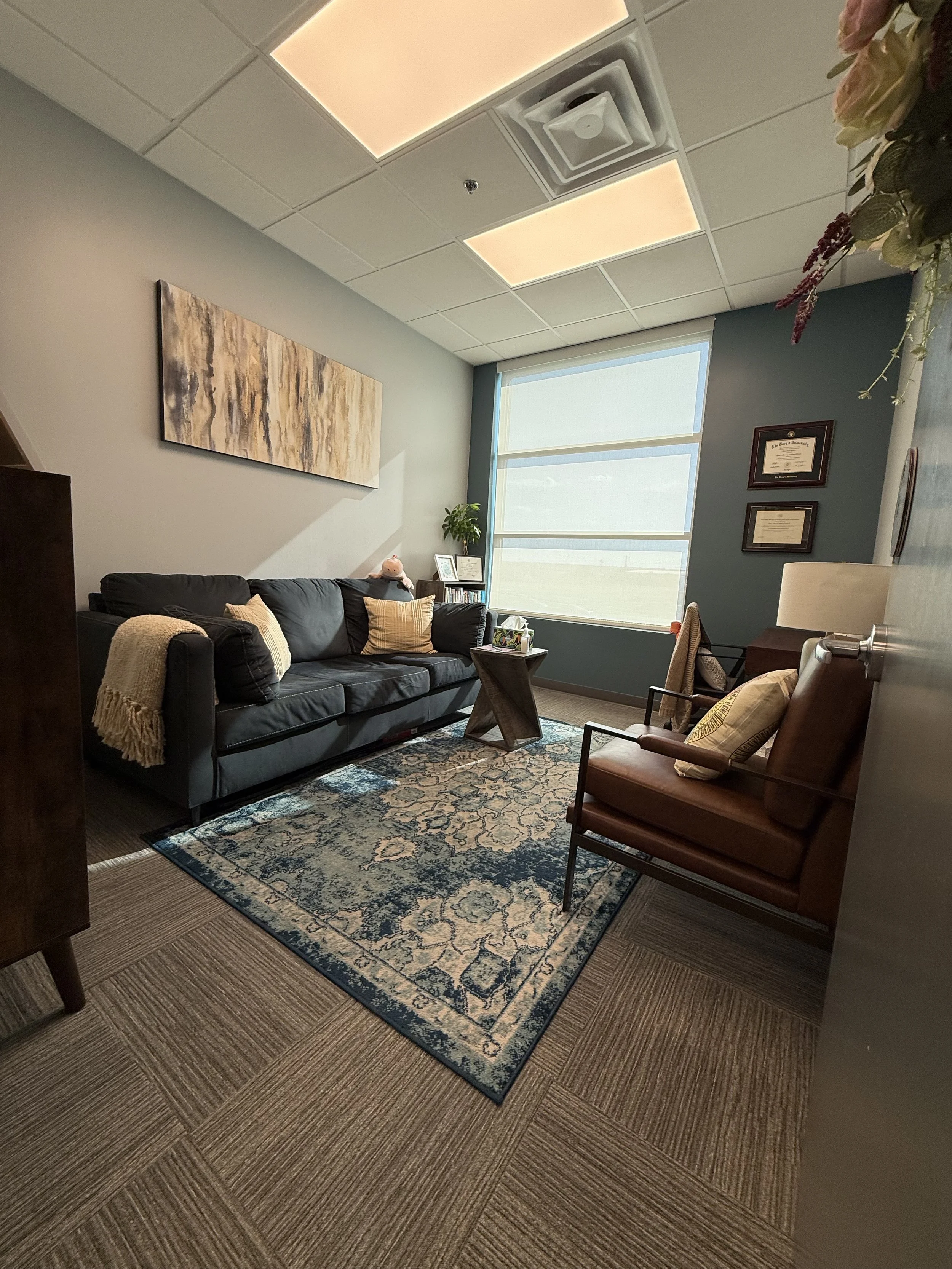 Counseling and Therapy Room at Grateful Heart Counseling Denton Location