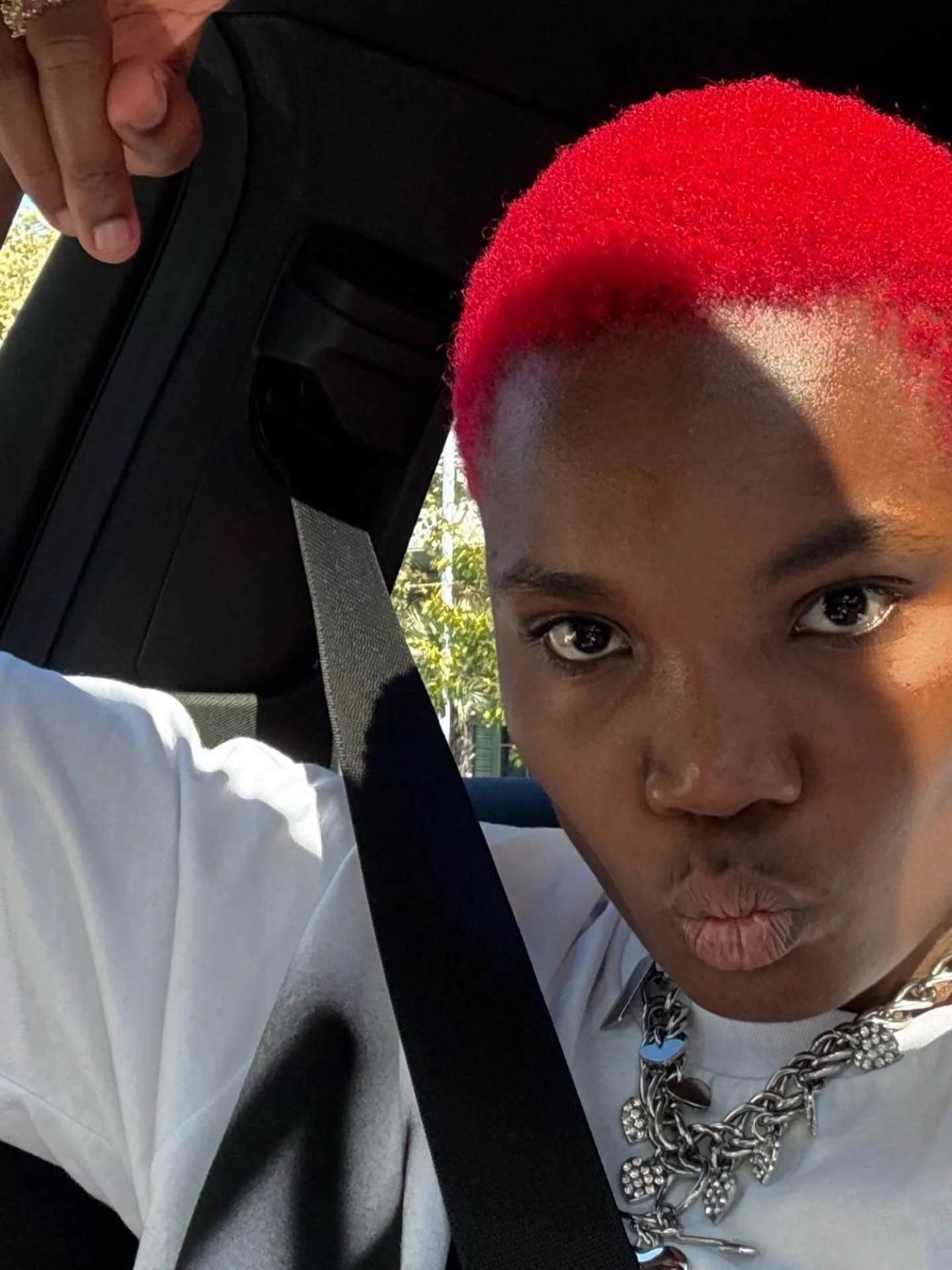 Day-Glo red for @arlo.parks 
By @jadahdale