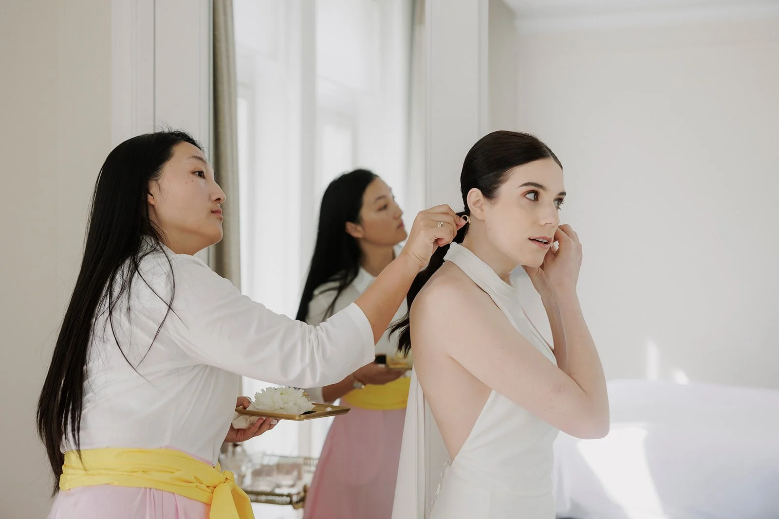Luxury bridal styling National Library Vienna destination wedding Fine Events Vienna