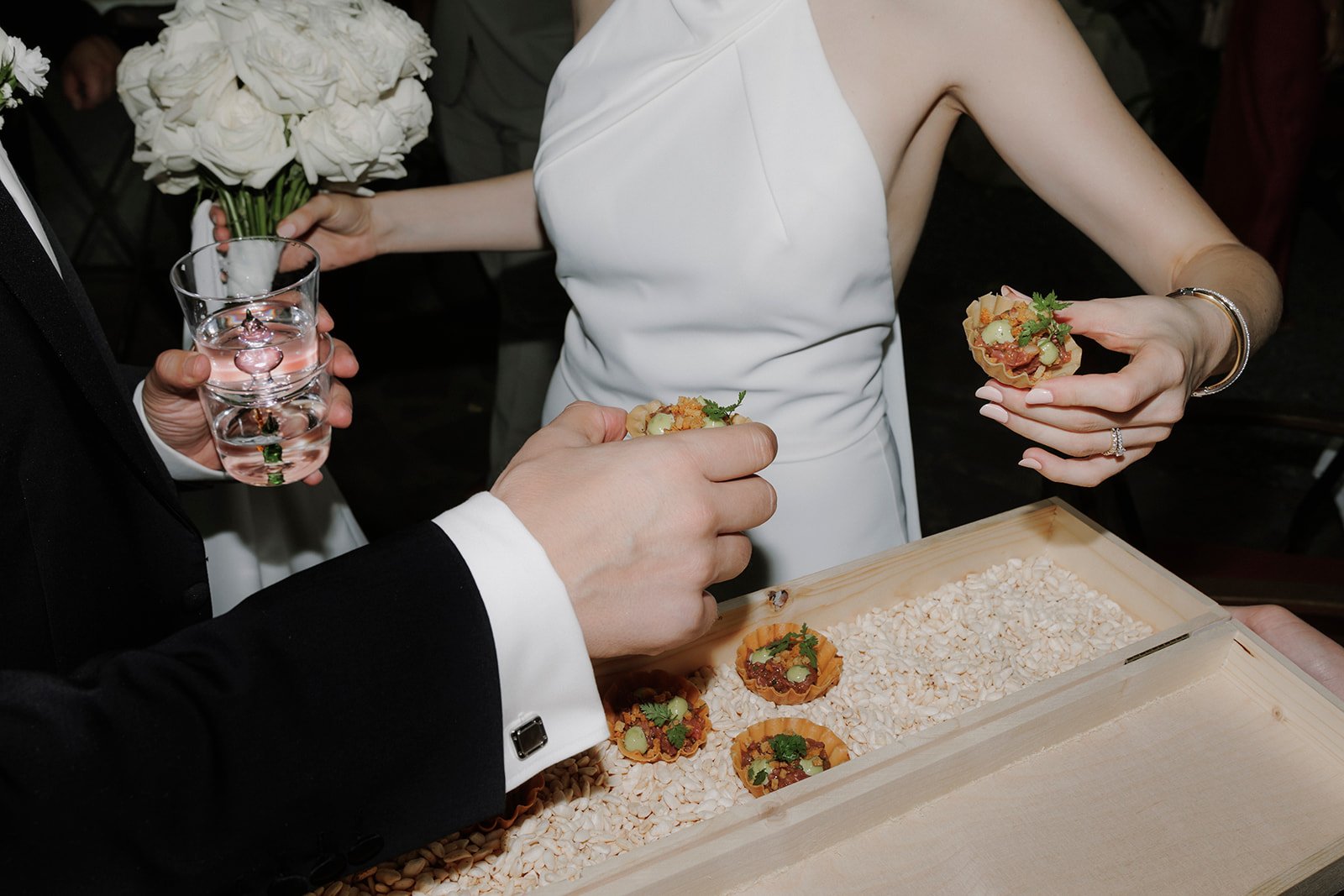 Wedding celebration canapés Wachau Austria wine region Fine Events Vienna