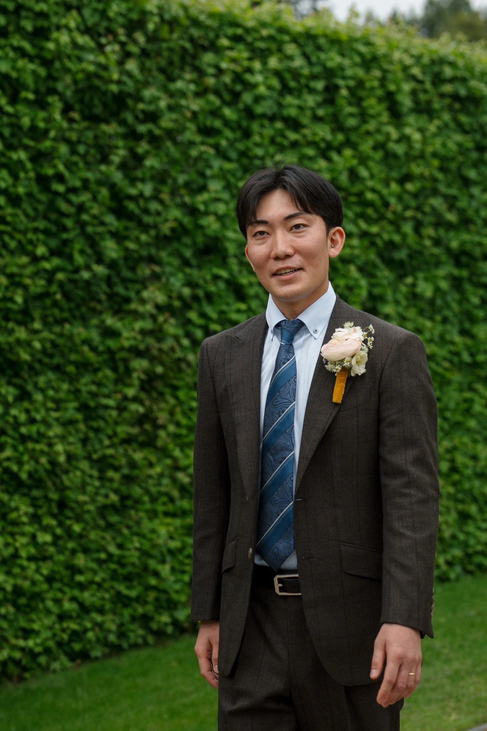 Japanese groom portrait Belvedere Palace Vienna elopement Austria Fine Events Vienna