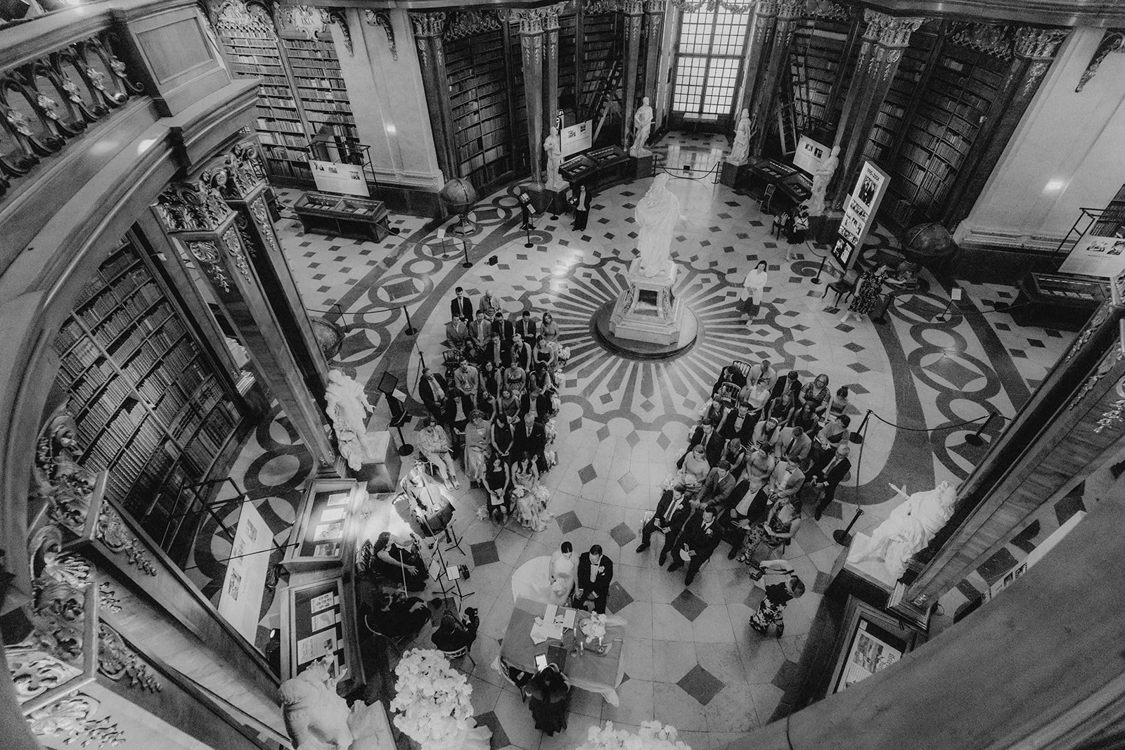 Luxury wedding ceremony National Library Vienna Austria styled by Fine Events Vienna