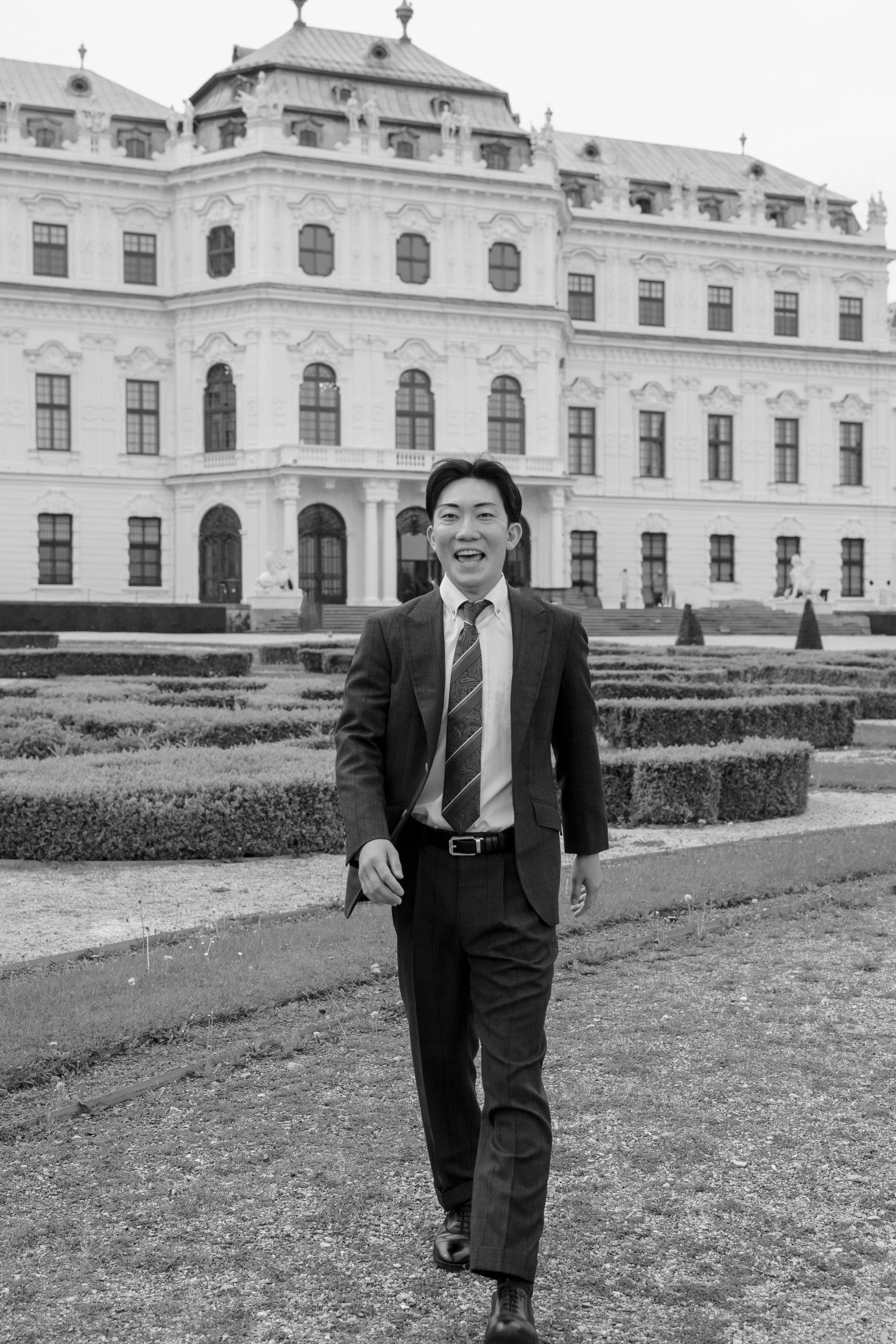 Japanese groom Belvedere Palace Vienna wedding Austria Fine Events Vienna