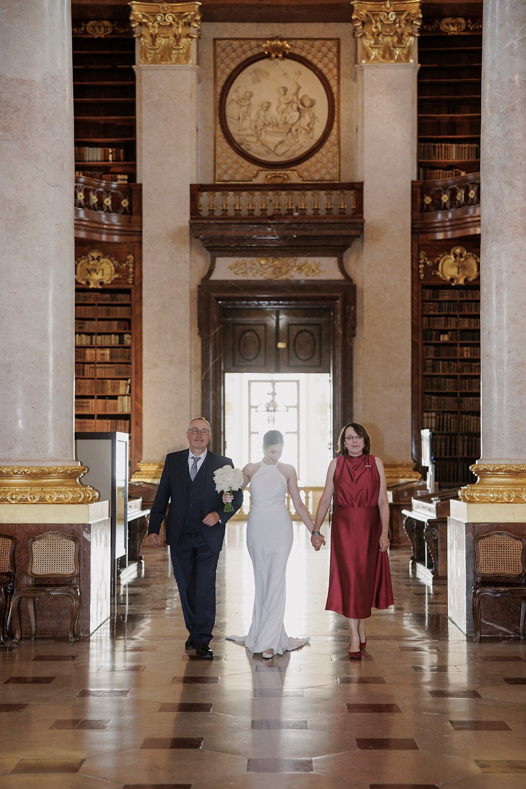 Luxury wedding ceremony National Library Vienna Austria styled by Fine Events Vienna