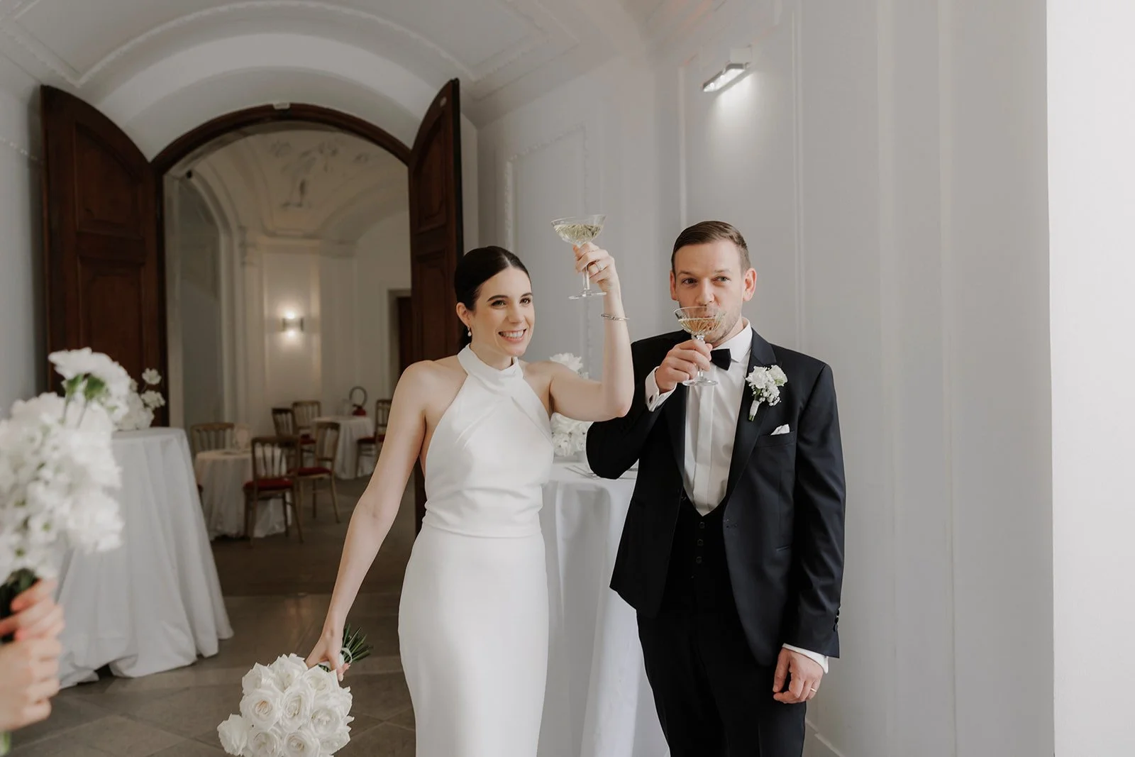 Bride and groom National Library Vienna State Hall Austria Fine Events Vienna