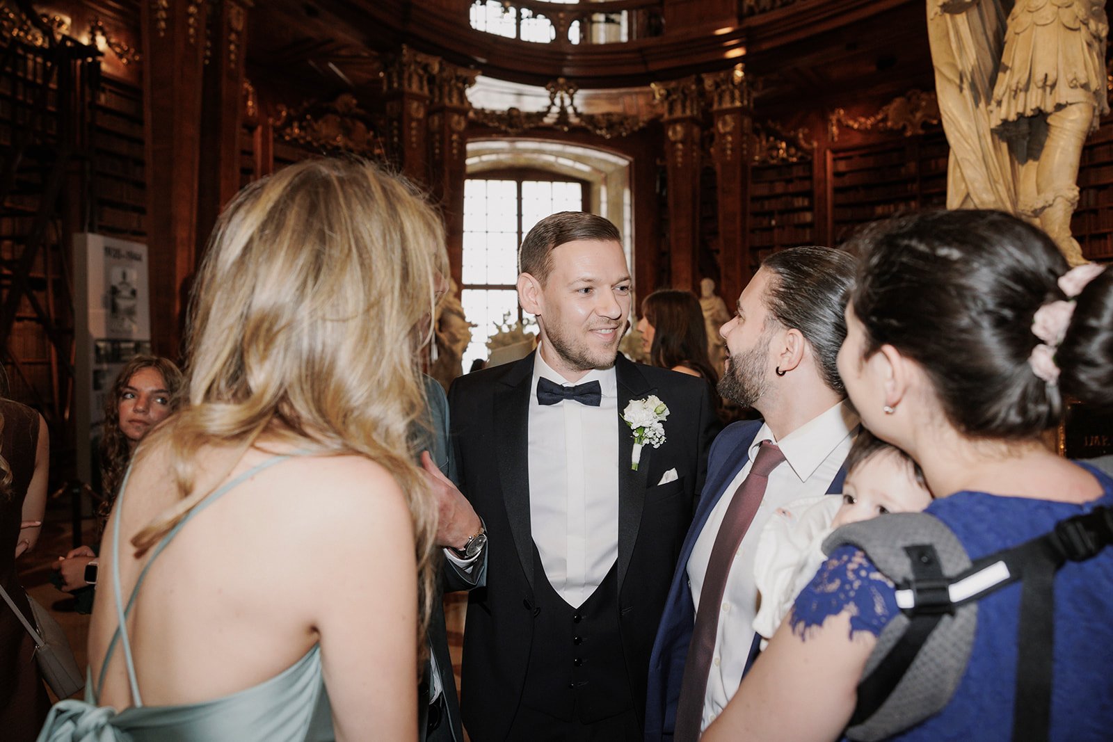 Wedding guests Austrian National Library Vienna Austria Fine Events Vienna