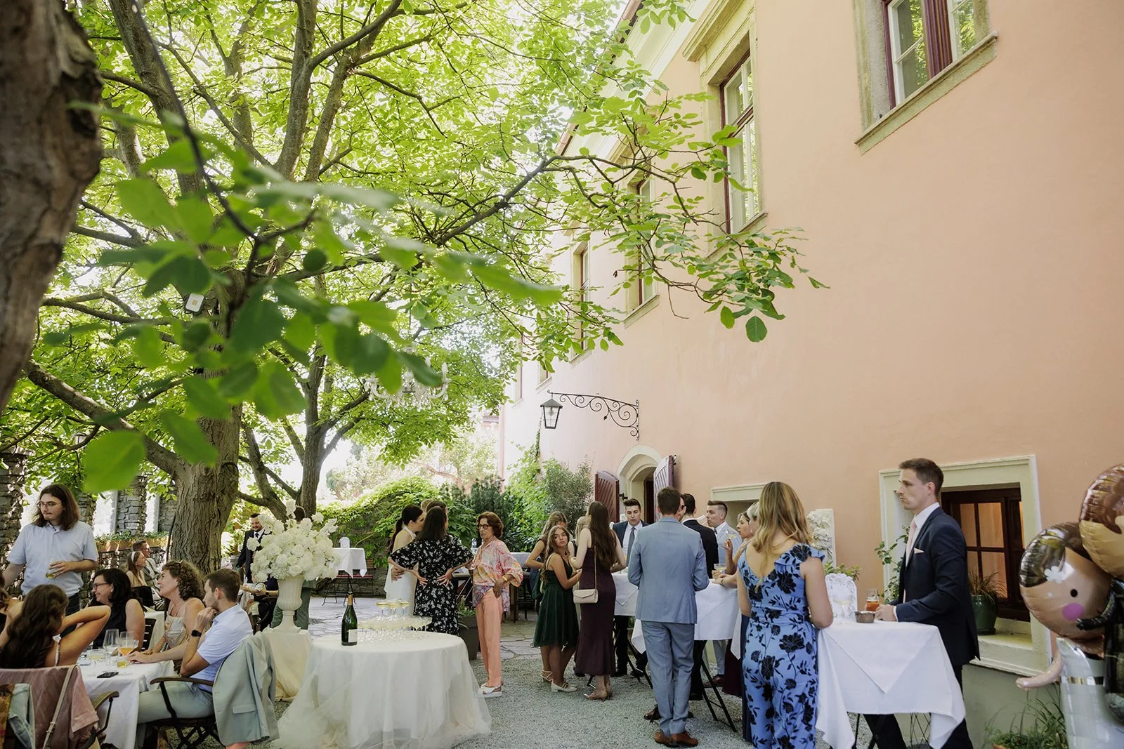 Elegant reception Wachau wedding Austria wine region Fine Events Vienna