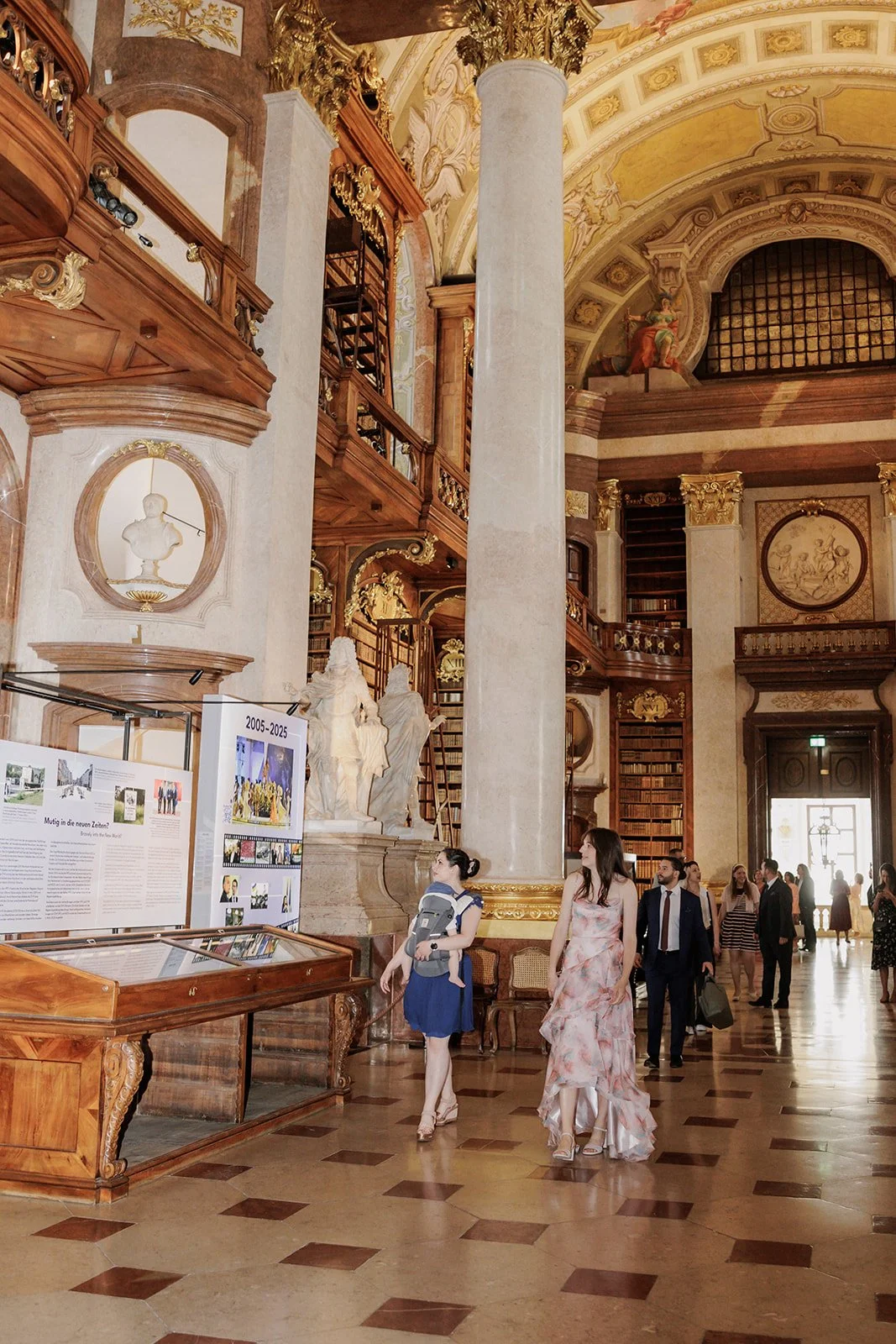 Wedding party National Library Vienna Austria destination Fine Events Vienna