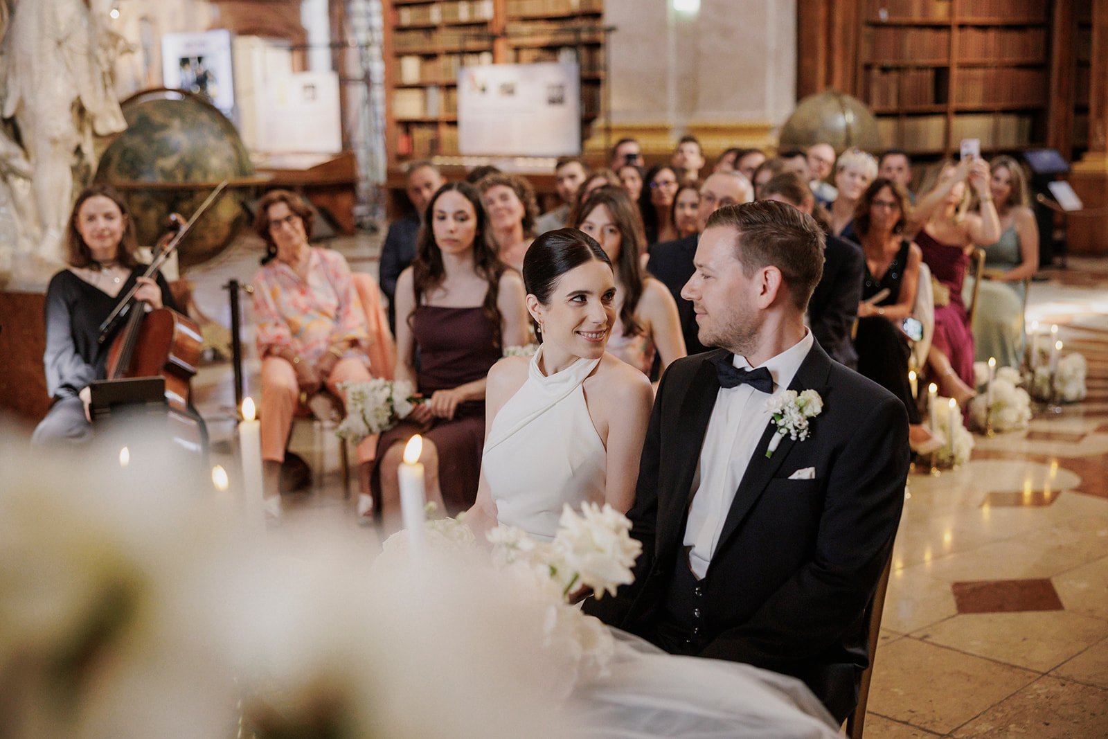 Historic wedding ceremony Austrian National Library Vienna coordination Fine Events Vienna