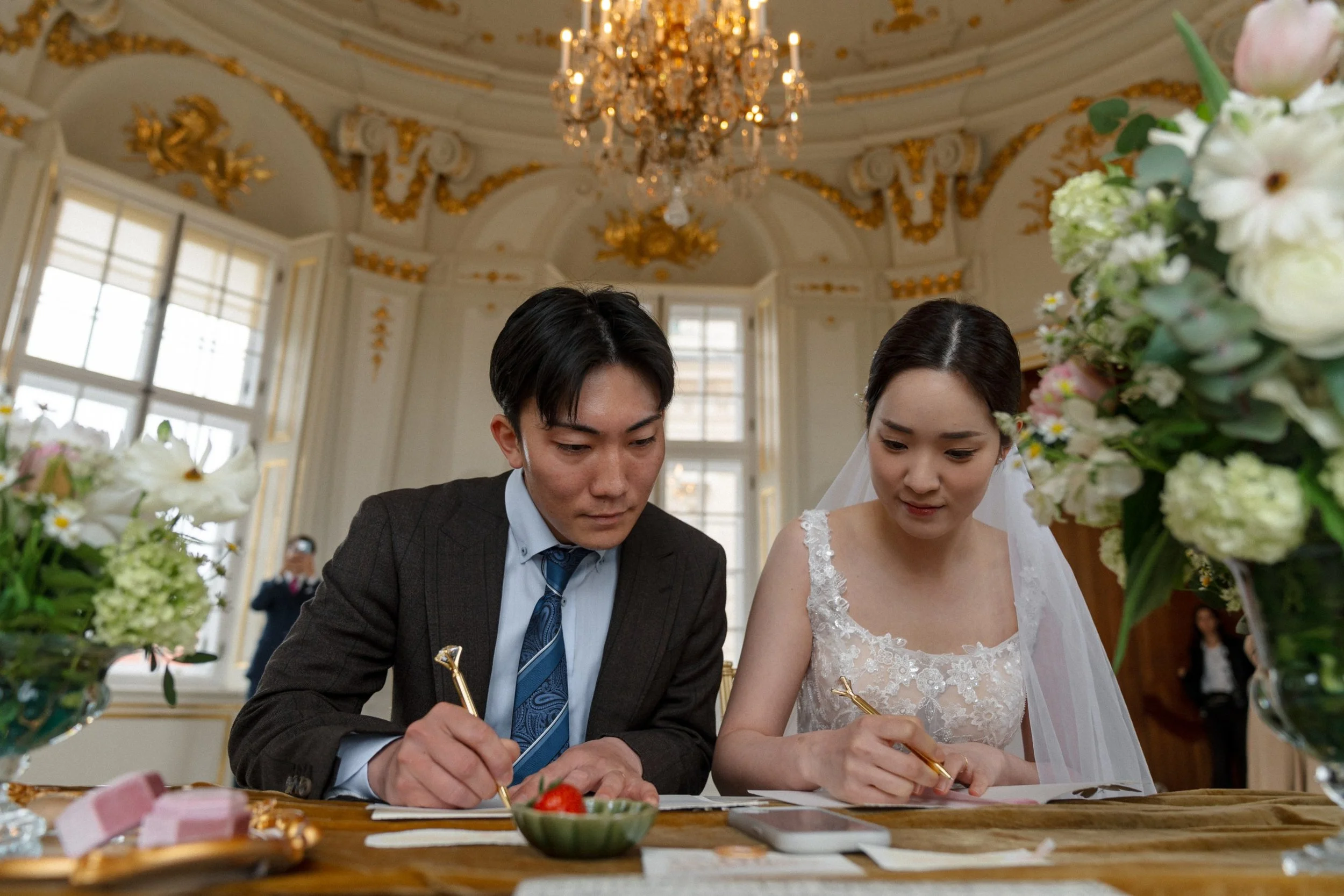 Elopement ceremony Belvedere Palace Vienna Austria Fine Events Vienna