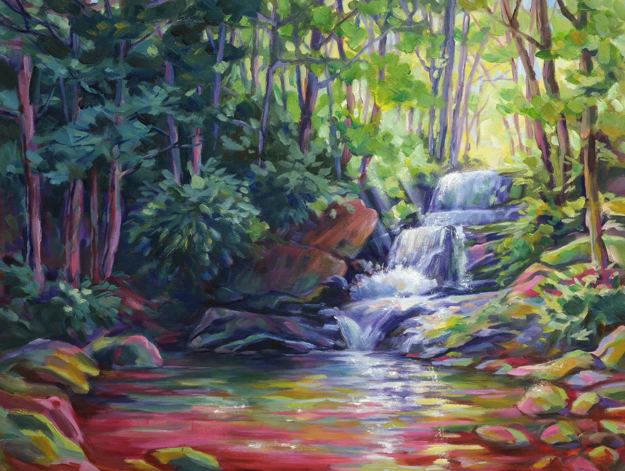 Little Bradley Falls in Peridot and Rhodolite