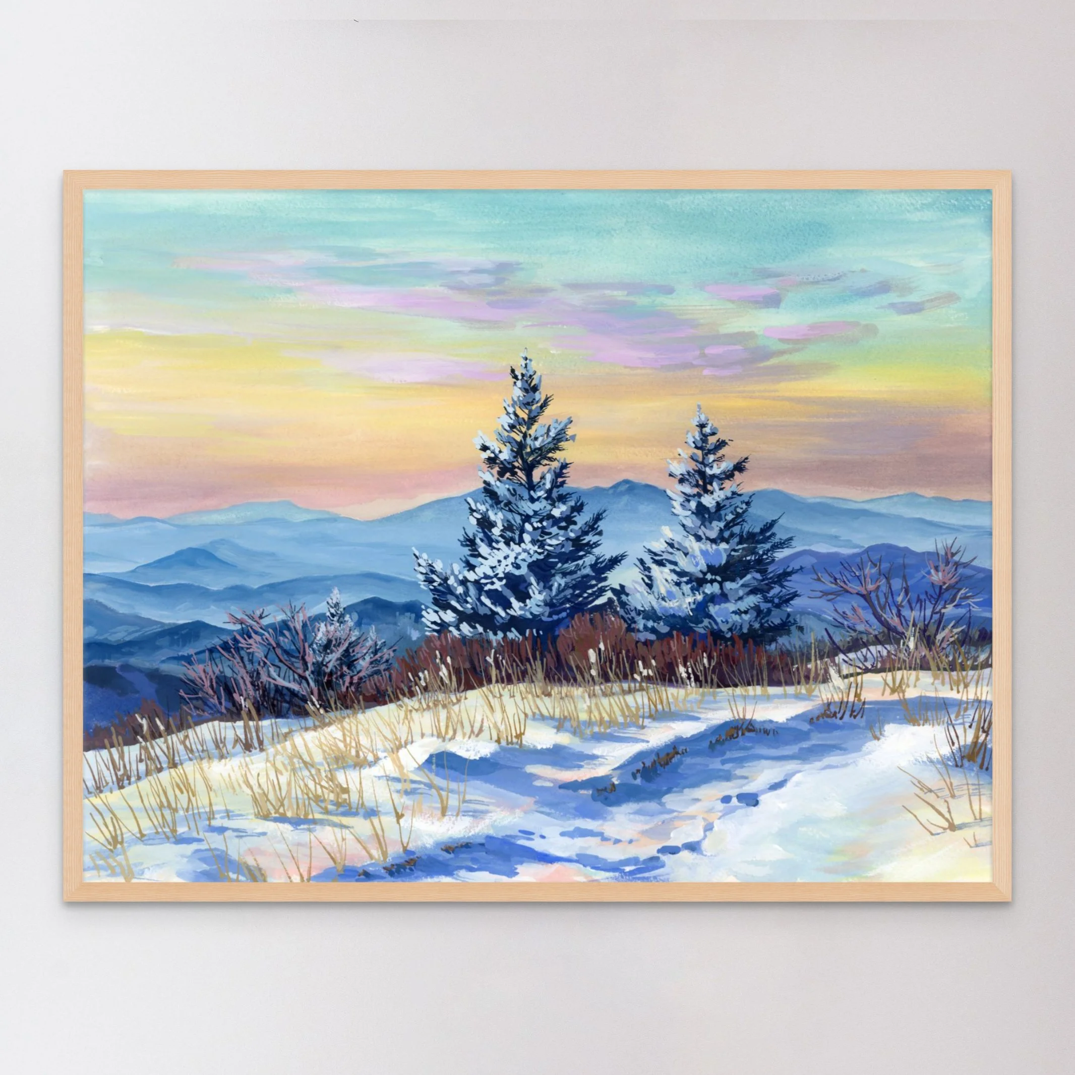 Print: Winter Sunrise on Roan