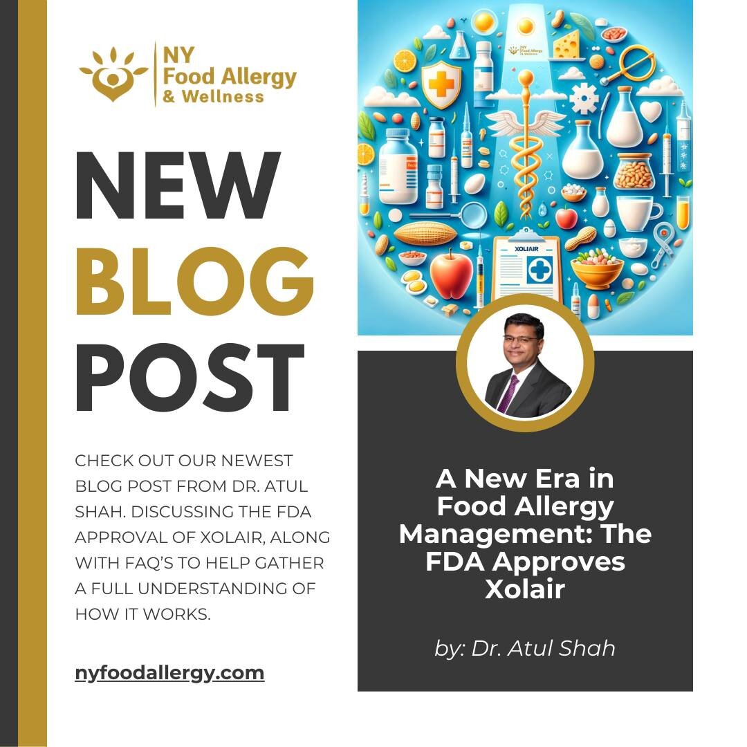 📣✨ Exciting News from NY Food Allergy &amp; Wellness! ✨📣

We're thrilled to share our latest blog post by Dr. Atul Shah, diving into the groundbreaking FDA approval of Xolair for food allergy management! 🌟

🔍 Get in-depth insights and answers to 