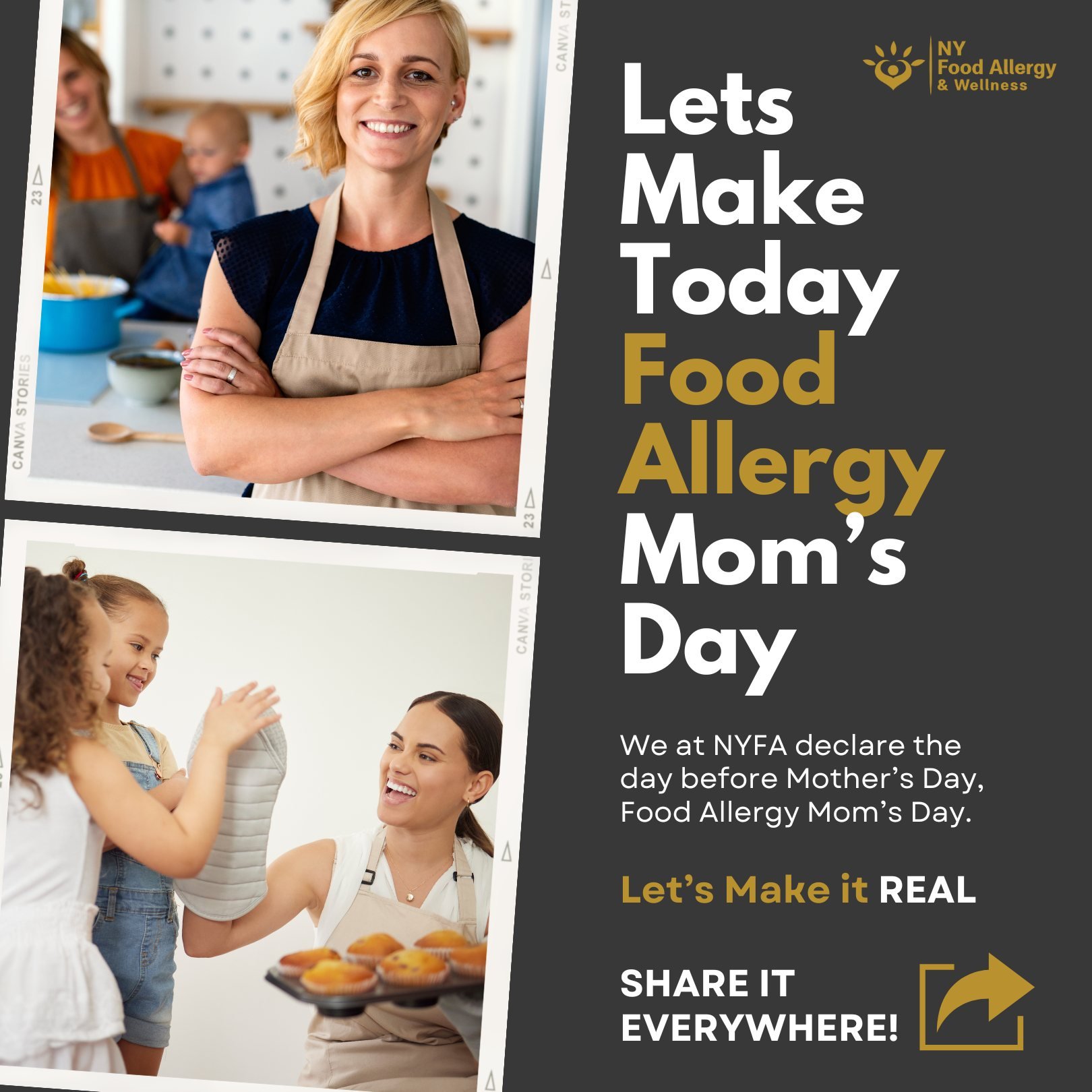 Celebrating the unsung heroes this Mother&rsquo;s Day weekend 🌟 Join us in declaring the day before Mother's Day as Food Allergy Moms' Day! Here&rsquo;s to the moms who manage meal plans, read every label, and make every day safer and sweeter for th