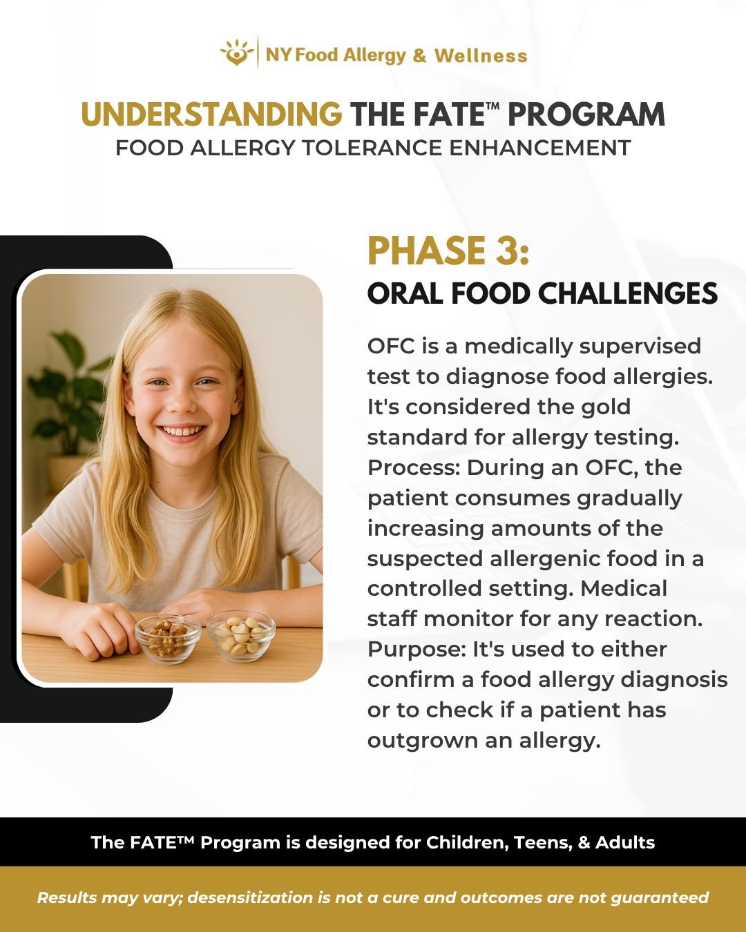 🍽️ Phase 3 – Oral Food Challenges (OFC)
Under medical supervision, you’ll slowly taste increasing amounts of the suspect food—confirming allergies or tracking tolerance gains in real time.
👅 Phase 4 – SLIT & OIT
Buildin
