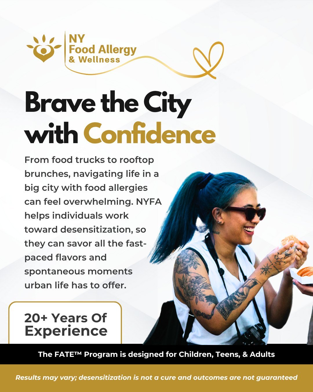 Life in NYC moves fast—and food allergies shouldn’t slow you down. From food trucks to rooftop brunches, NYFA helps adults and teens work toward desensitization so you can say yes to more spontaneous bites and bold city moments. 💼🌇
✨ W