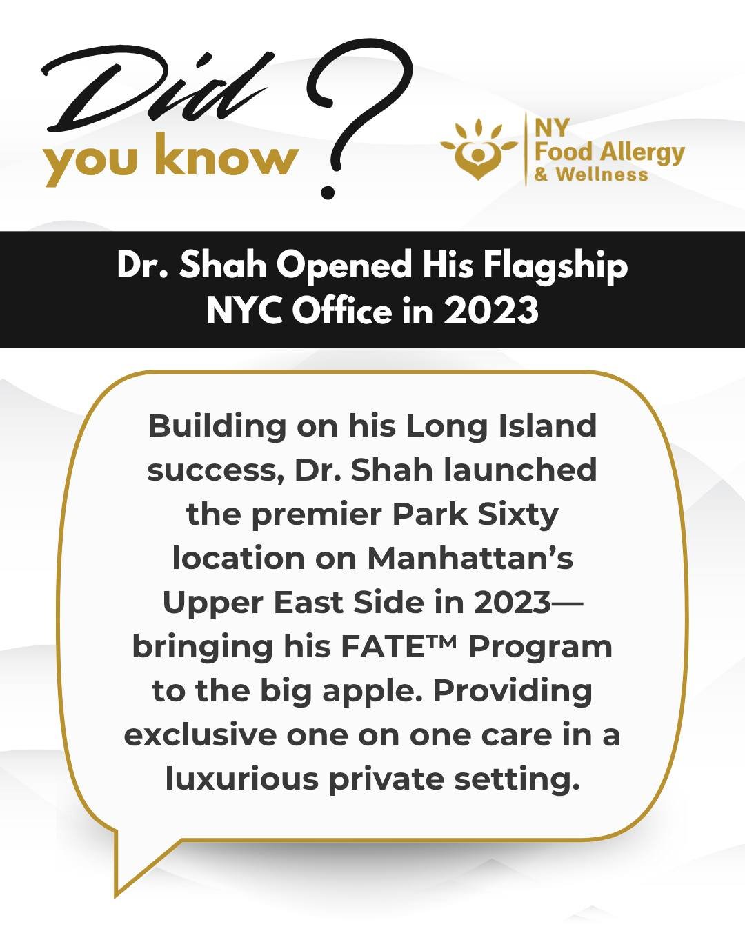 🌇 Did you know? In 2023, Dr. Shah launched his Park Sixty flagship location on the Upper East Side—bringing his FATE™ Program to the big city with exclusive 1-on-1 care in a luxurious, private setting. 🏙️
#OralFoodChallenge #FoodAllerg