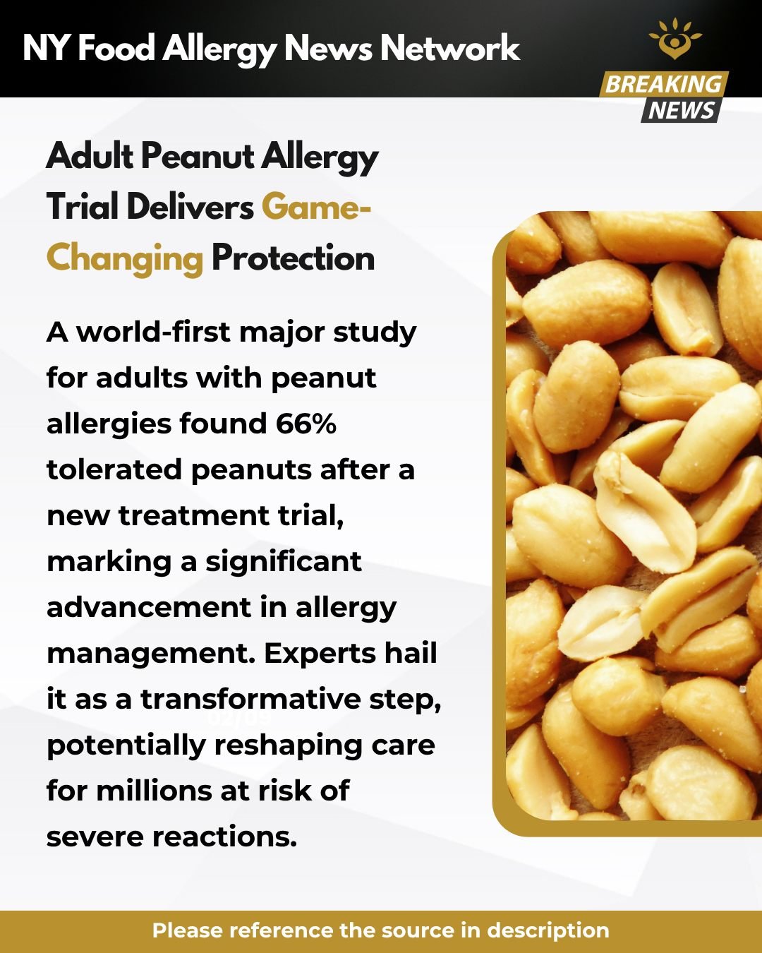 🌟 Breaking News: Adult Peanut Allergy Trial Delivers Game-Changing Protection!
A world-first major study for adults with peanut allergies found 66% tolerated peanuts after a new treatment trial, marking a significant advancement in allergy managem