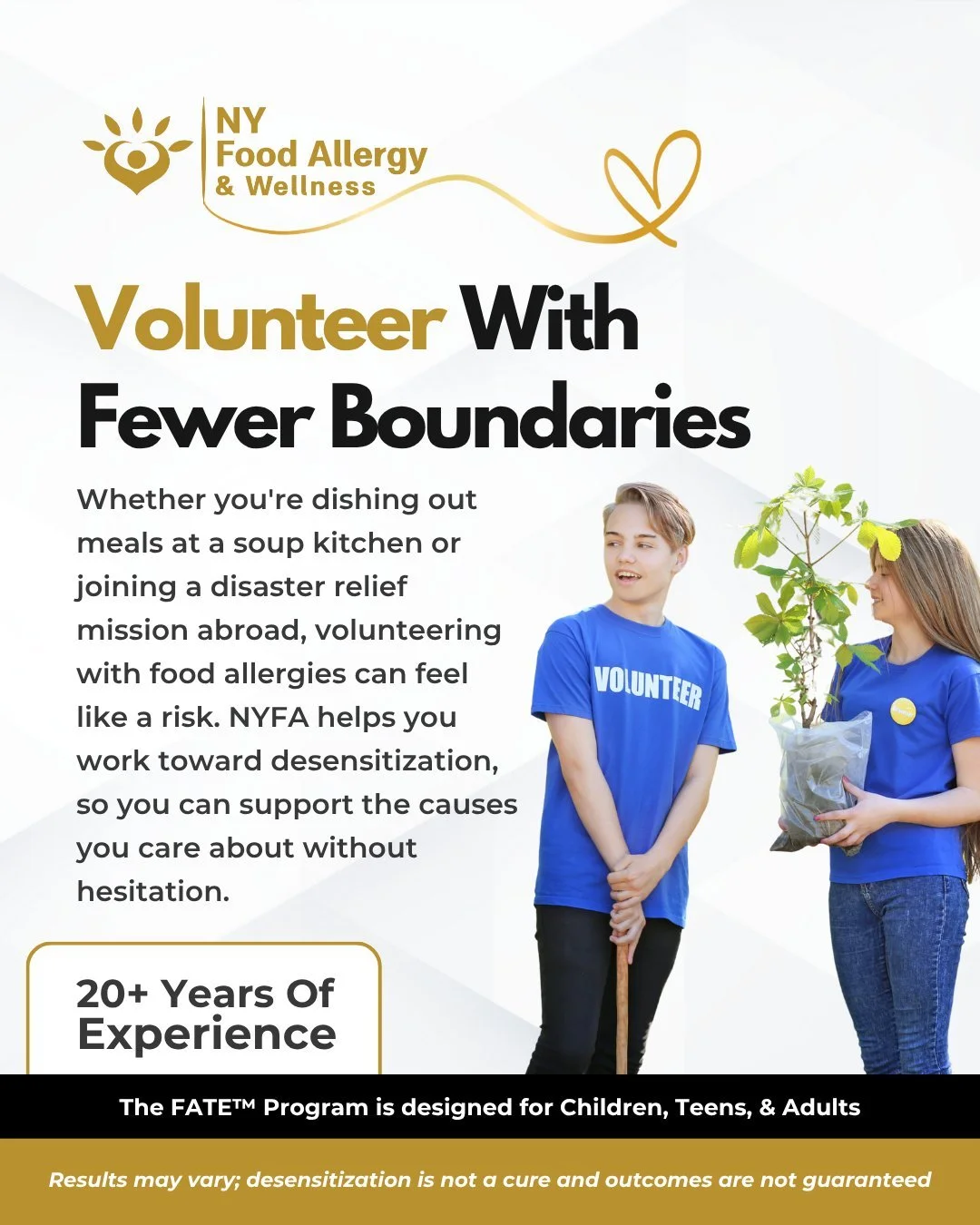 🌍 Whether you're serving food at a local shelter or helping abroad on a mission trip, food allergies shouldn’t hold you back. The FATE™ Program helps individuals work toward desensitization so they can support the causes they love withou