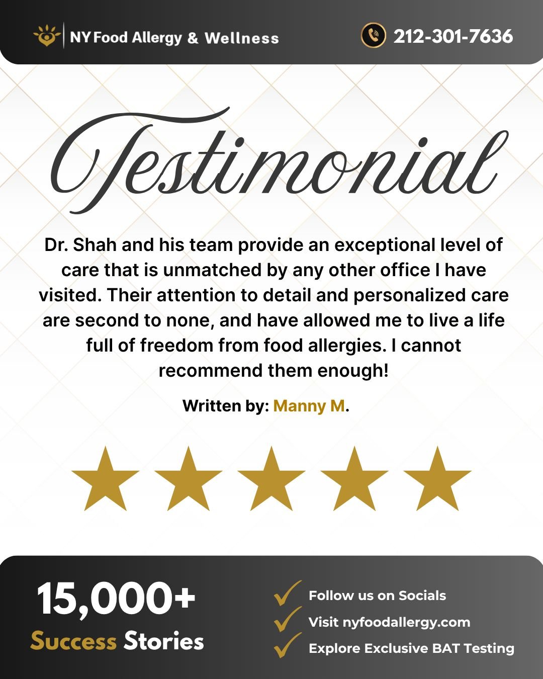 The difference often comes down to the details.

Manny&rsquo;s experience reflects what many patients notice right away, a level of attention, personalization, and consistency that stands apart. Care that isn&rsquo;t rushed. A team that understands t
