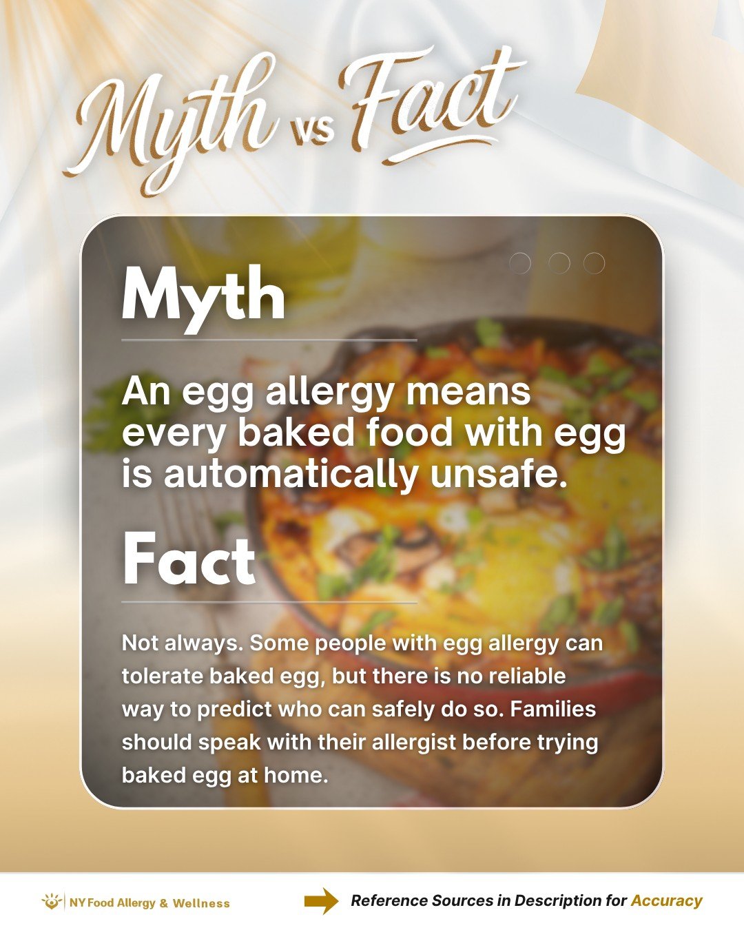 Egg allergy and baked egg are not always the same thing 🥚🍪

Not every baked food with egg is automatically unsafe. Some people with egg allergy can tolerate baked egg, but there is no reliable way to predict who can safely do so. That&rsquo;s why f
