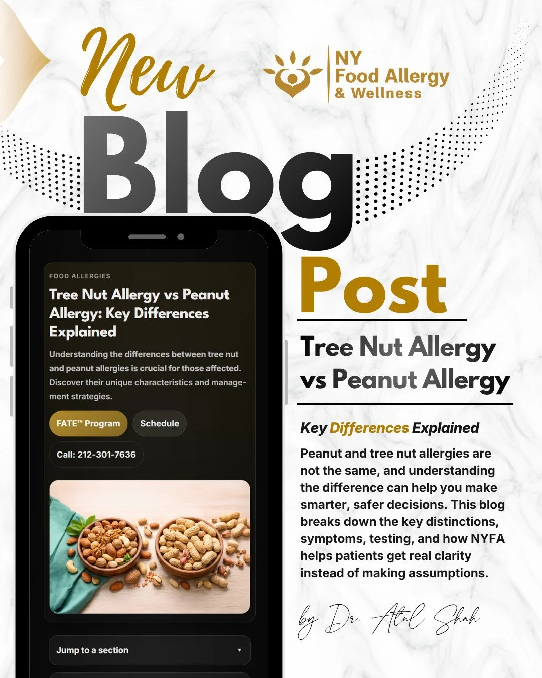 🥜 Tree nut and peanut allergies are not the same, and understanding the difference can help families make smarter, safer decisions. Our latest blog explains the key distinctions, symptoms, testing, and how NYFA helps bring real clarity instead of as