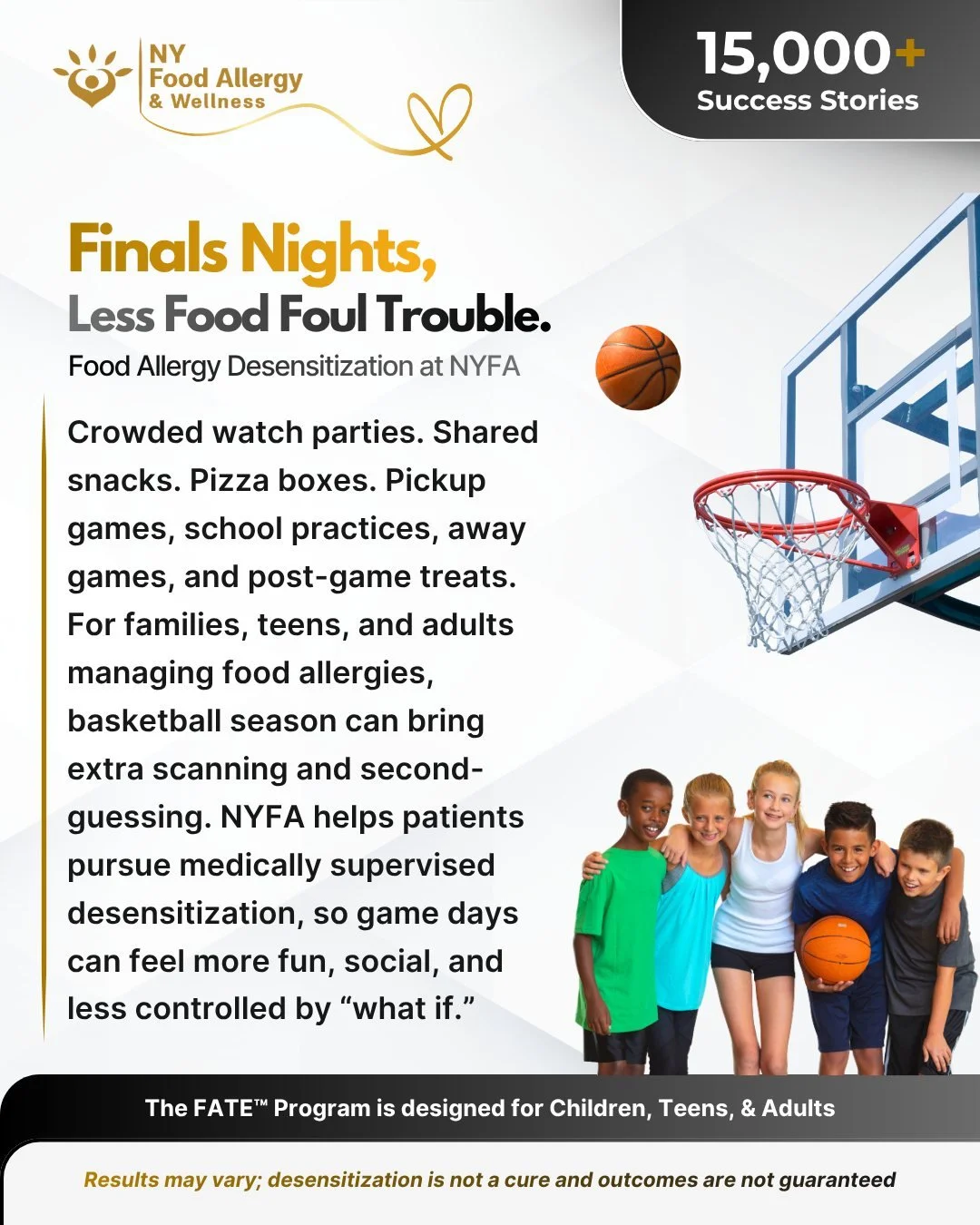 🏀 Finals nights should feel exciting, not overwhelming.

Crowded watch parties, shared snacks, pizza boxes, pickup games, school practices, away games, and post-game treats can all bring extra worry for families managing food allergies.

At NY Food 