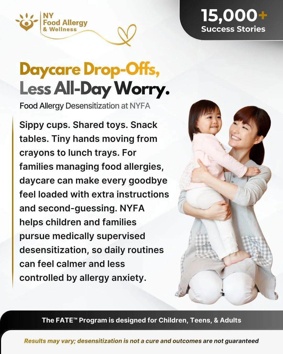 👶 Daycare drop-offs can carry a lot of extra worry for food allergy families.

Sippy cups, shared toys, snack tables, and tiny hands moving from crayons to lunch trays can make every goodbye feel loaded with instructions and second-guessing.

NY Foo