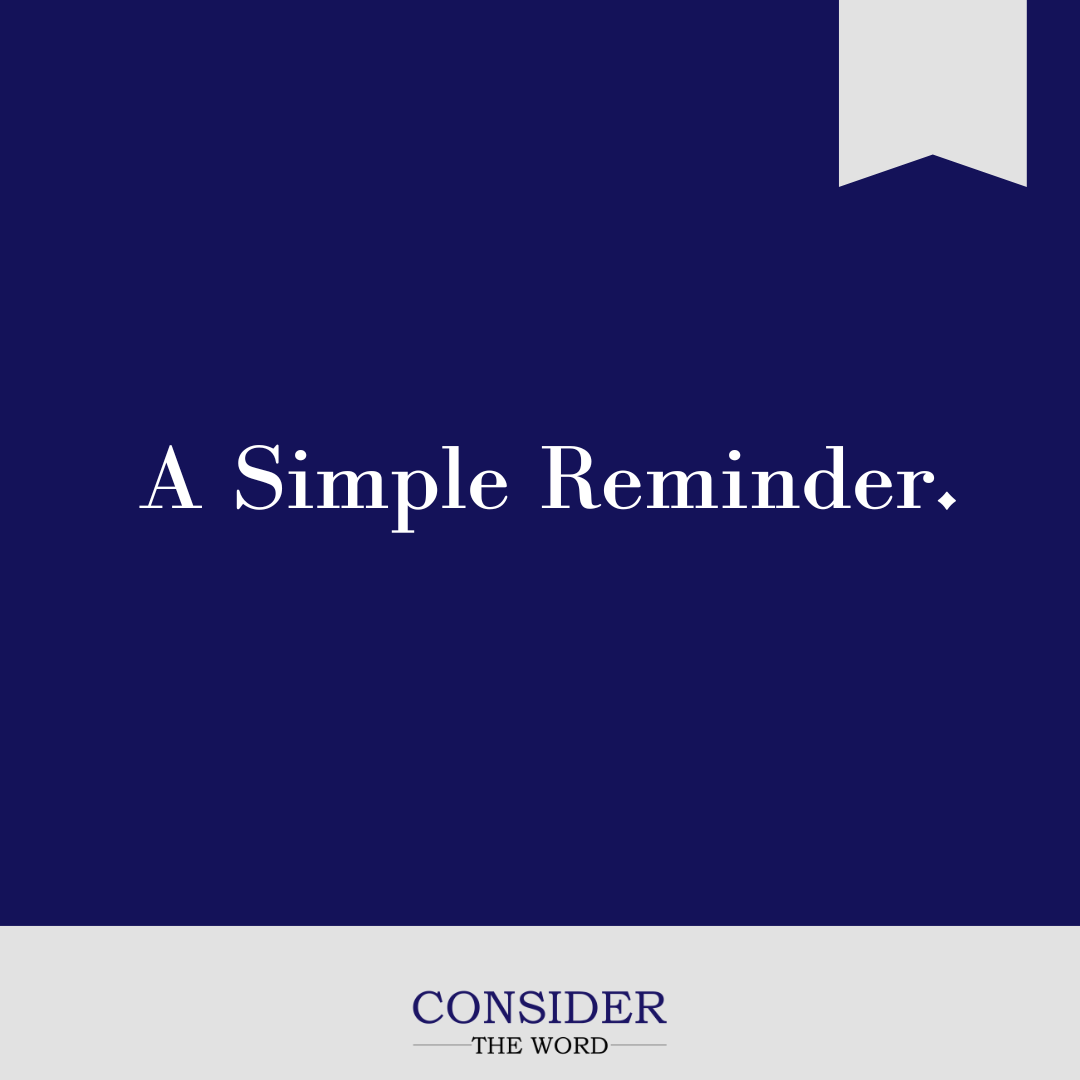 A Simple Reminder