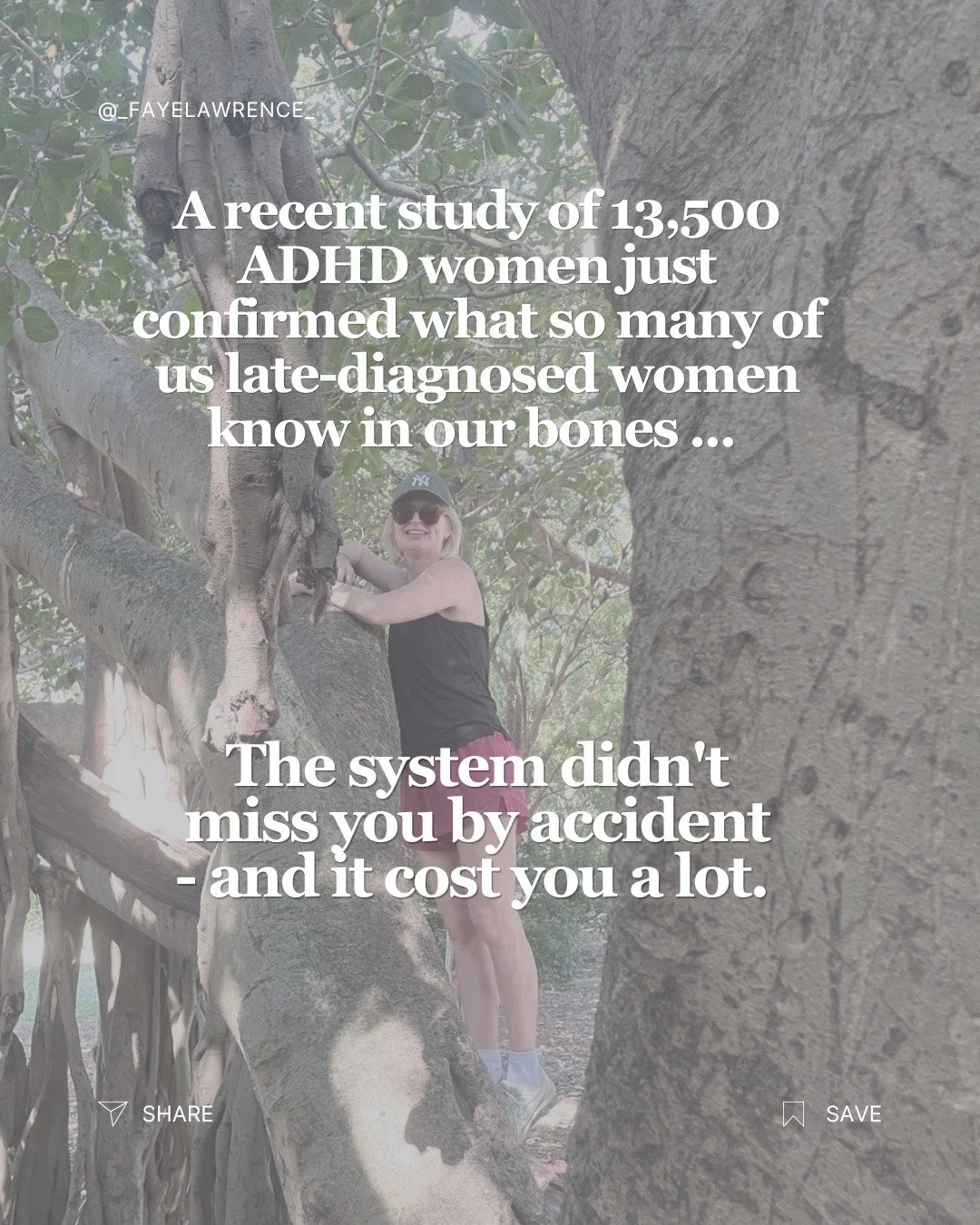 The rage is real with this one. Particularly slides  5 and 10. 

A 2026 study of 13,500 late diagnosed ADHD women just confirmed that we weren't missed by accident. The signs were all there. And the research shows this cost has been very real. In our